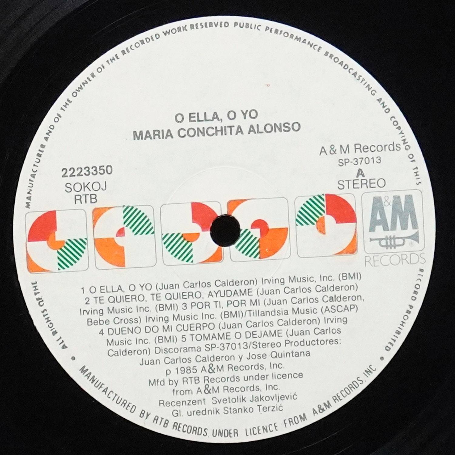 LP Maria Conchita Alonso — O Ella O Yo фото 2