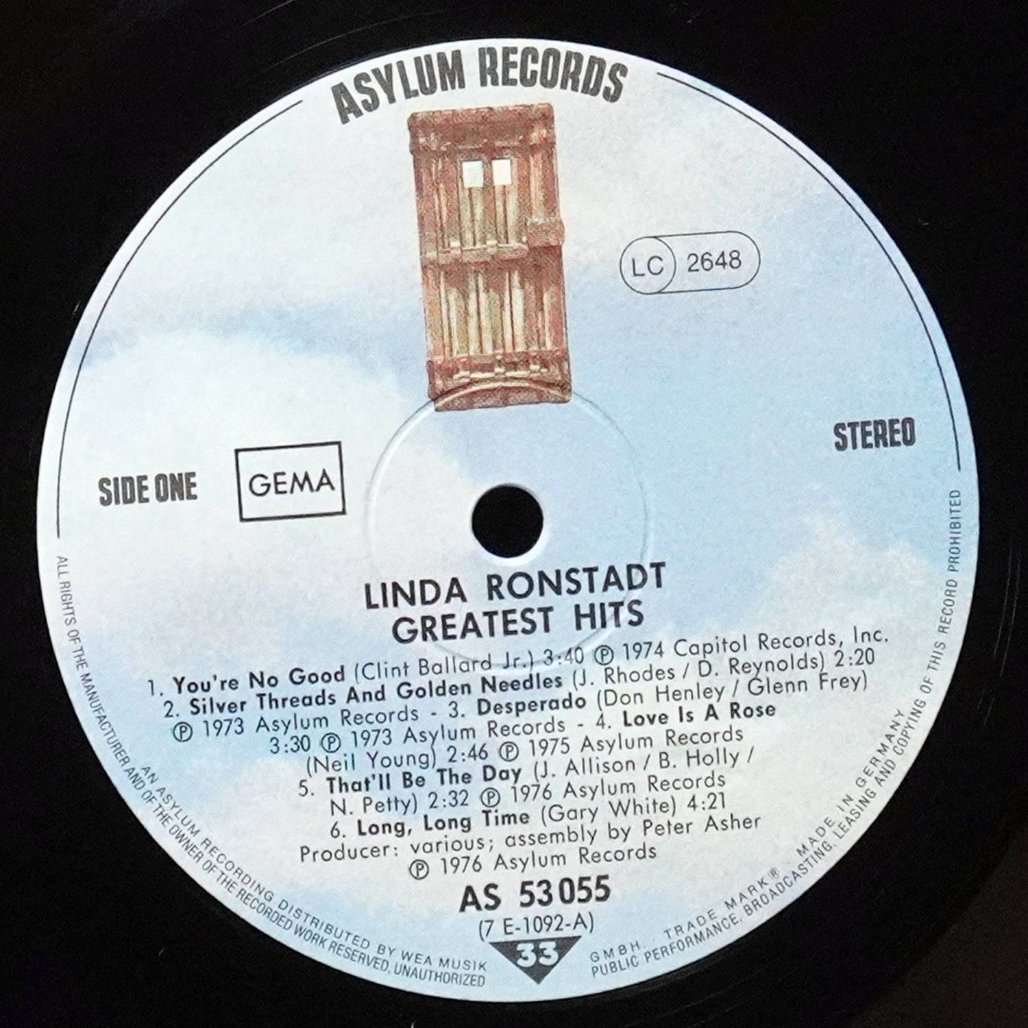 LP Linda Ronstadt — Greatest Hits (+ постер) фото 2