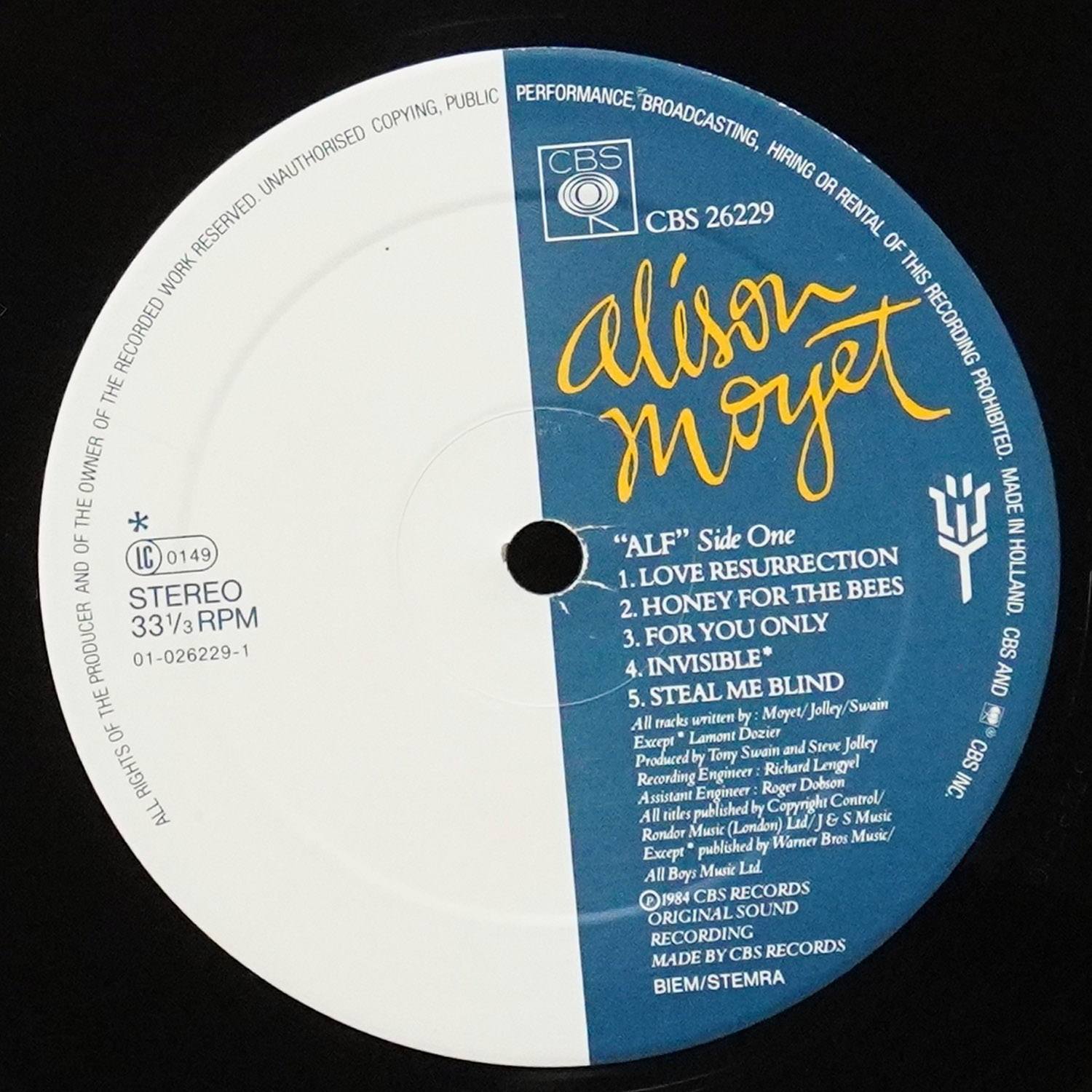 LP Alison Moyet — Alf фото 2