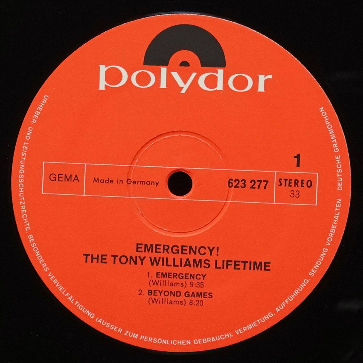 LP Tony Williams Lifetime — Emergency! Vol. 1 фото 3