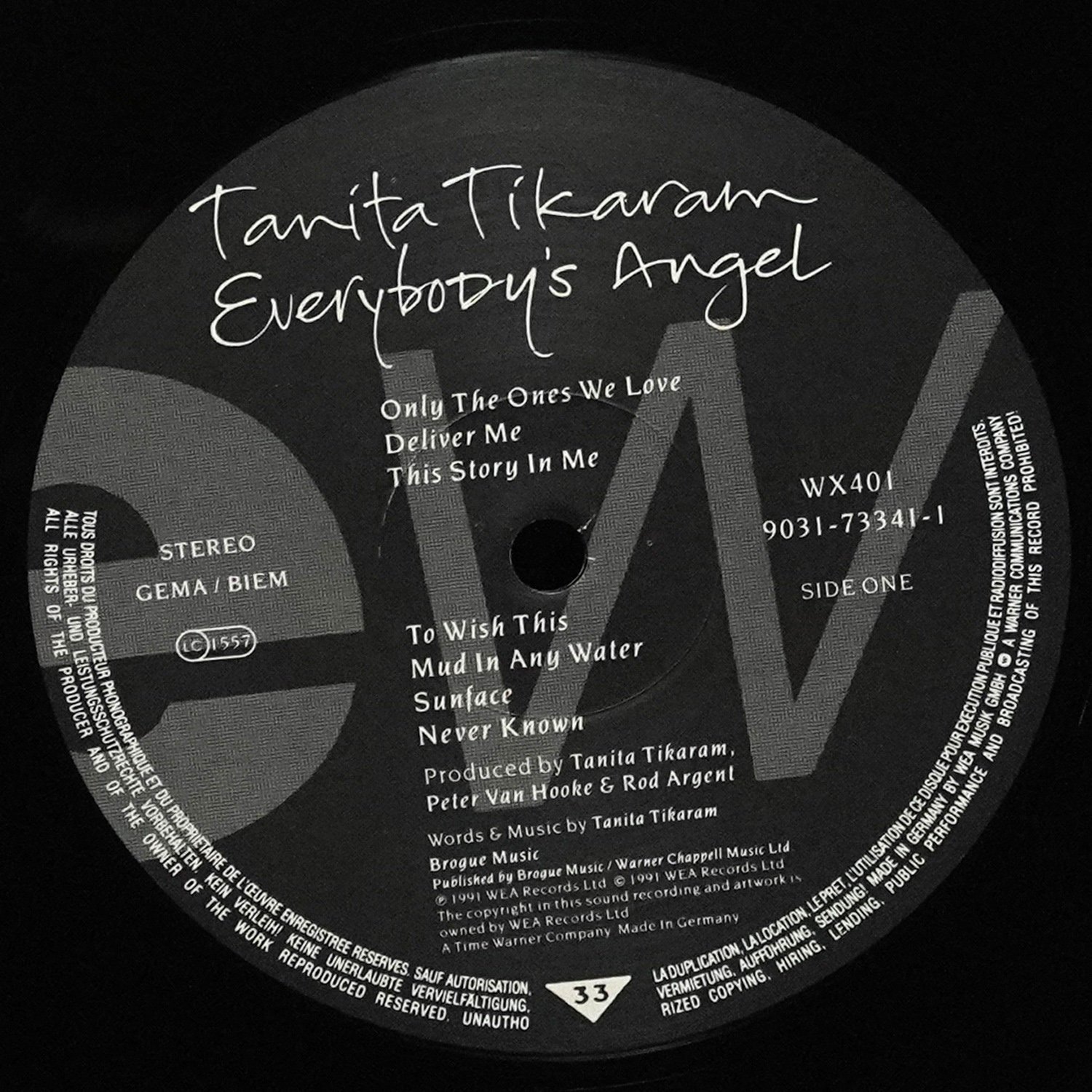 LP Tanita Tikaram — Everybody's Angel фото 3