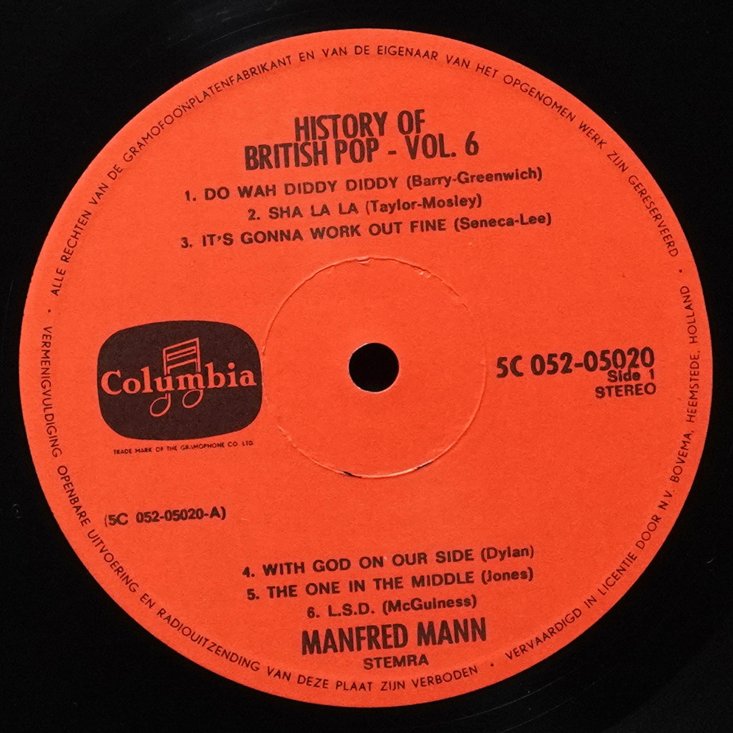 LP Manfred Mann — History Of British Pop - Vol. 6 фото 2