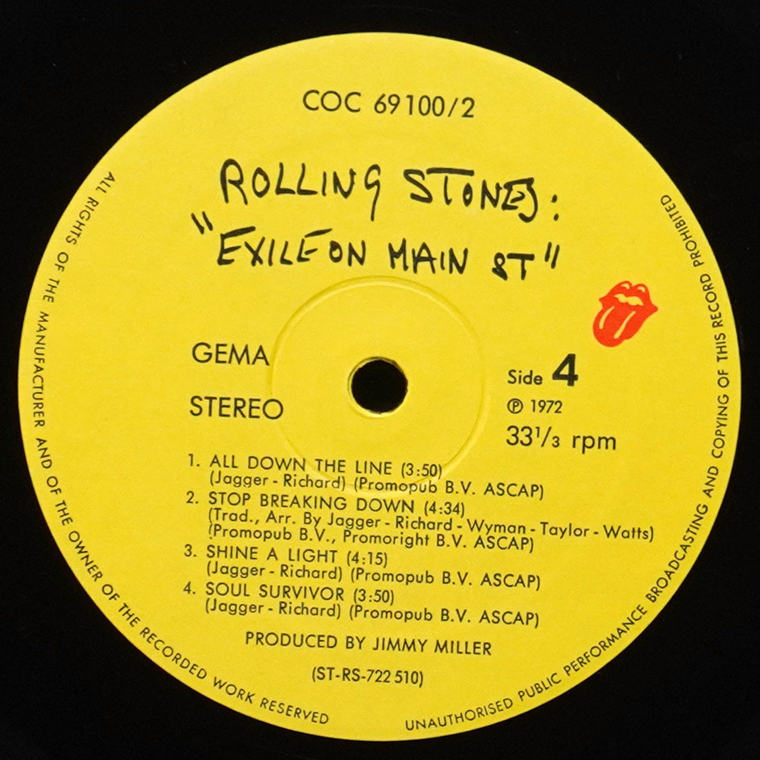 LP Rolling Stones — Exile On Main St (2LP) фото 5