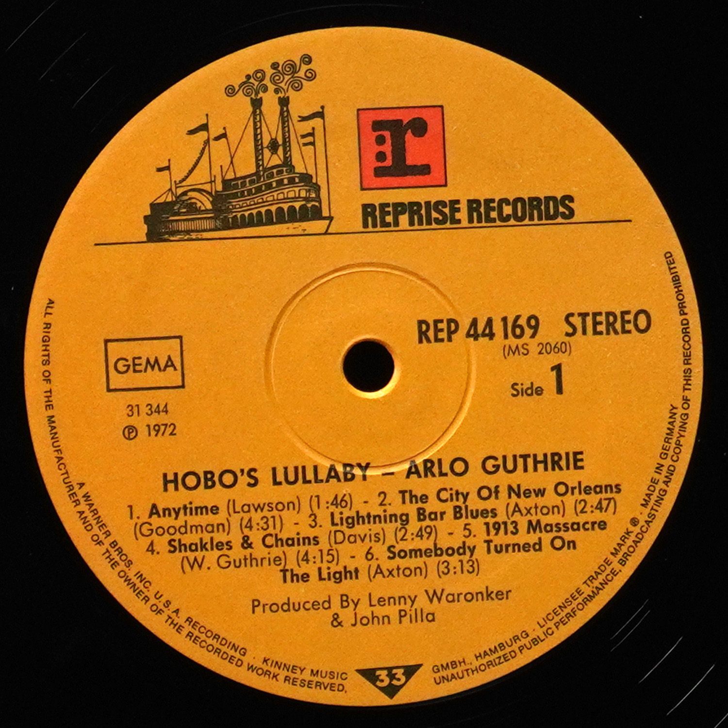 LP Arlo Guthrie — Hobo's Lullabye фото 2
