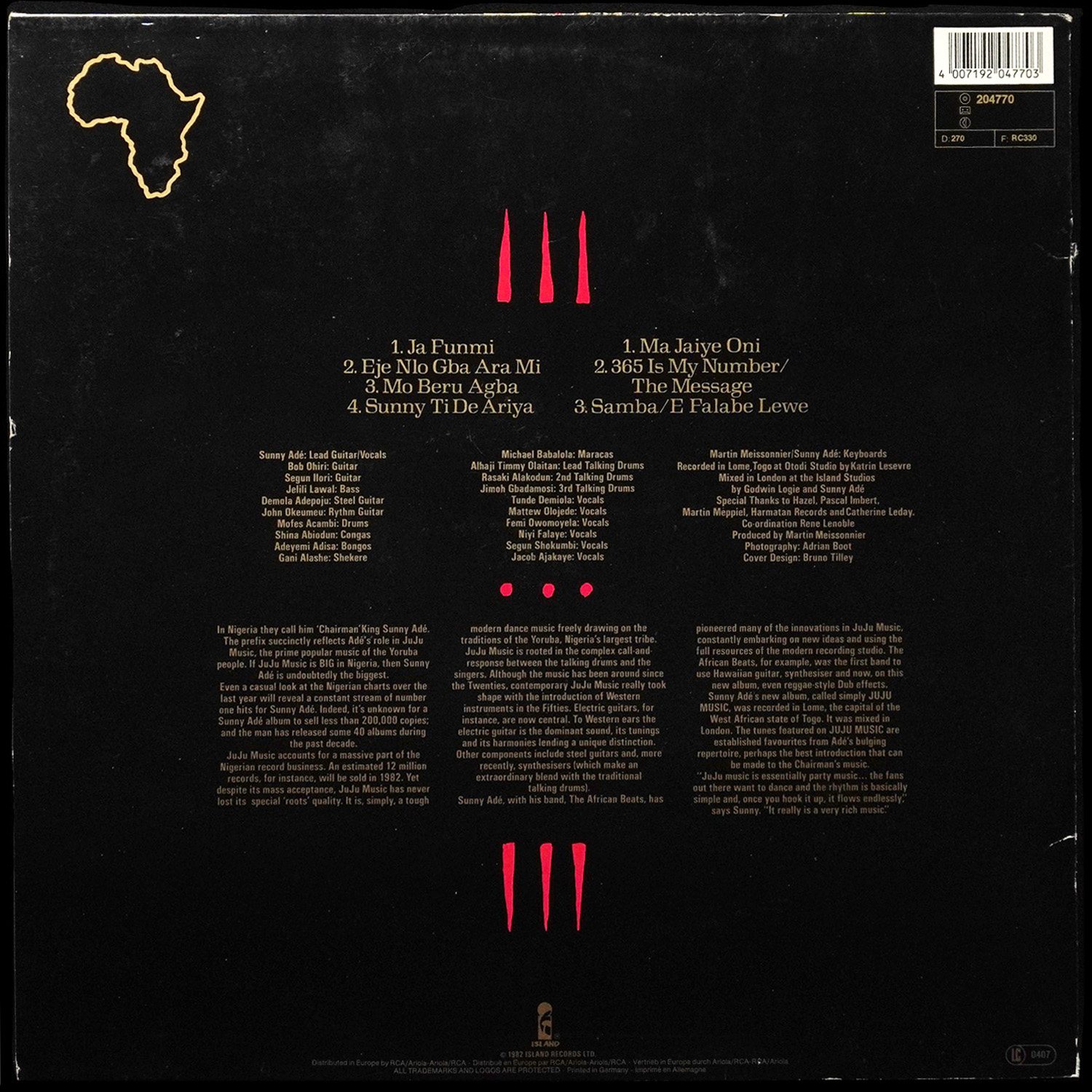 LP King Sunny Ade And His African Beats — Juju Music фото 2