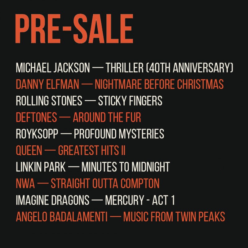 PRE-SALE: Michael Jackson, Rolling Stones, Queen