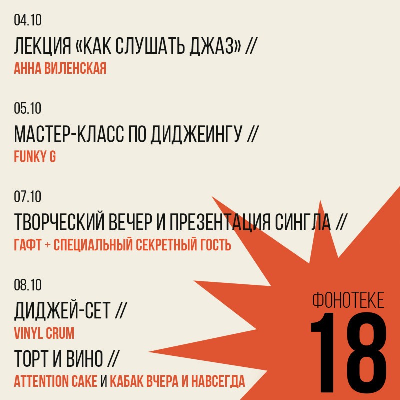 Фонотеке — 18 лет! Празднуем вместе!