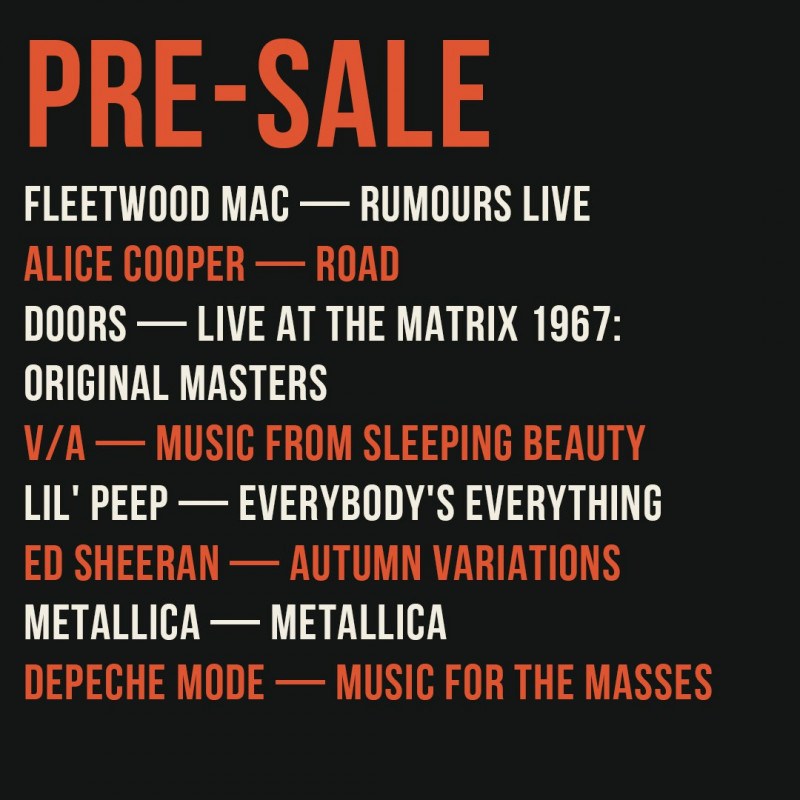 PRE-SALE: Fleetwood Mac, Doors, Depeche Mode, Metallica