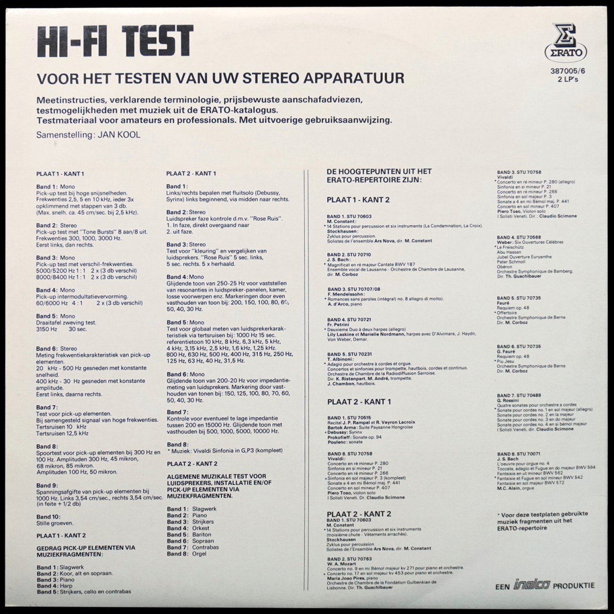 Тестовая Пластинка Hi-Fi Rai Test (2LP) фото 2