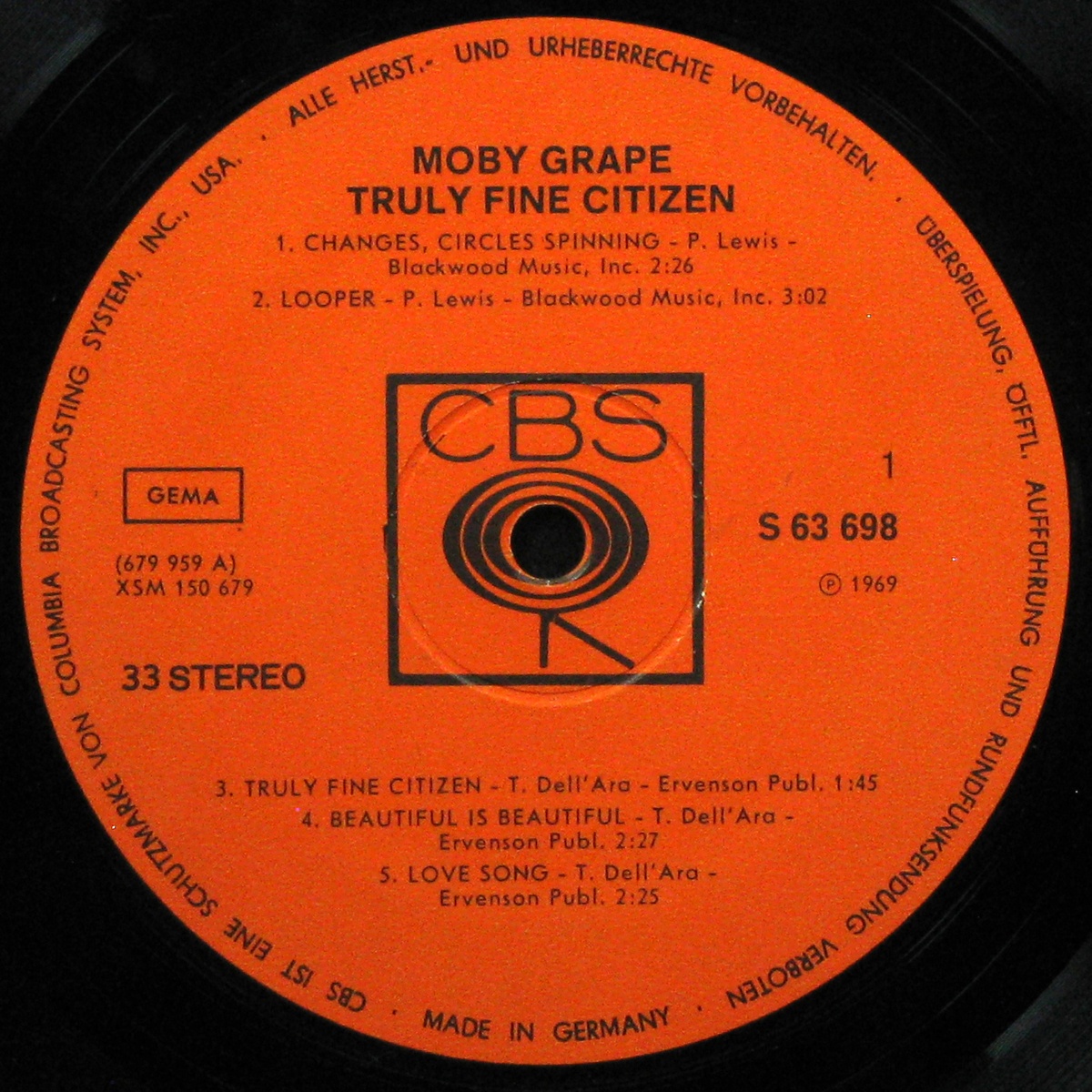 LP Moby Grape — Truly Fine Citizen фото 3