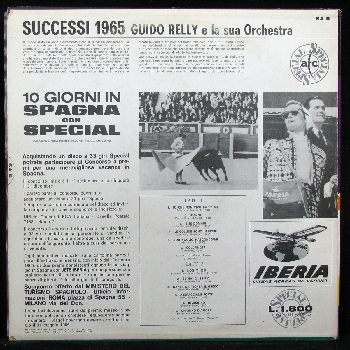 LP Guido Relly — Successi '65 фото 2