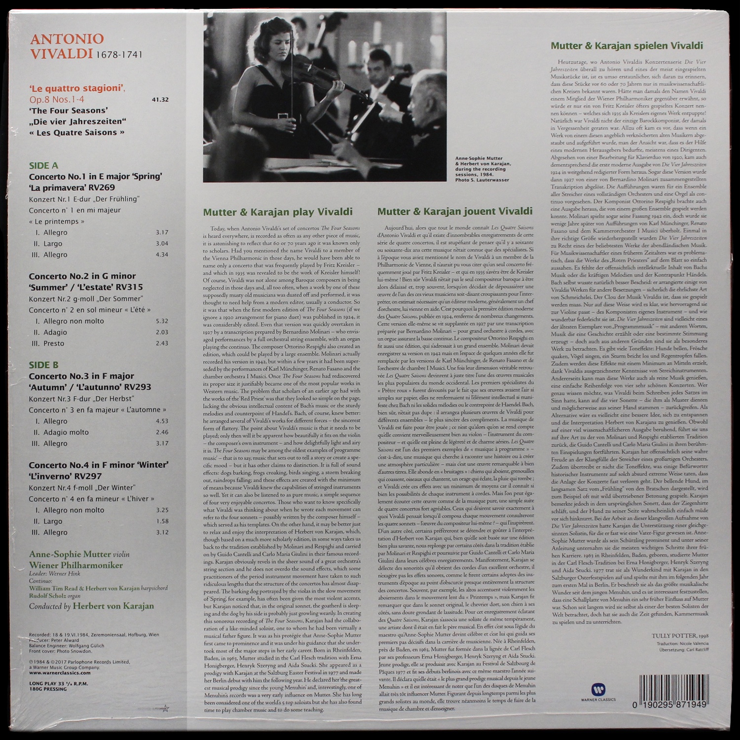 LP Anne-Sophie Mutter — Vivaldi: Four Seasons фото 2