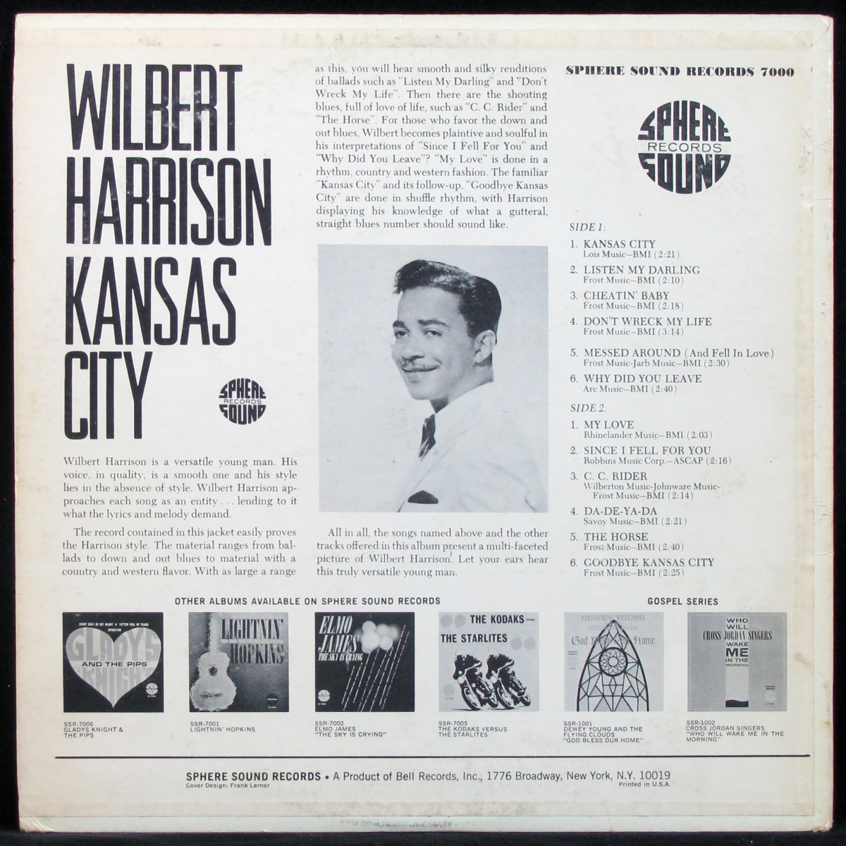LP Wilbert Harrison — Kansas City (моно) фото 2