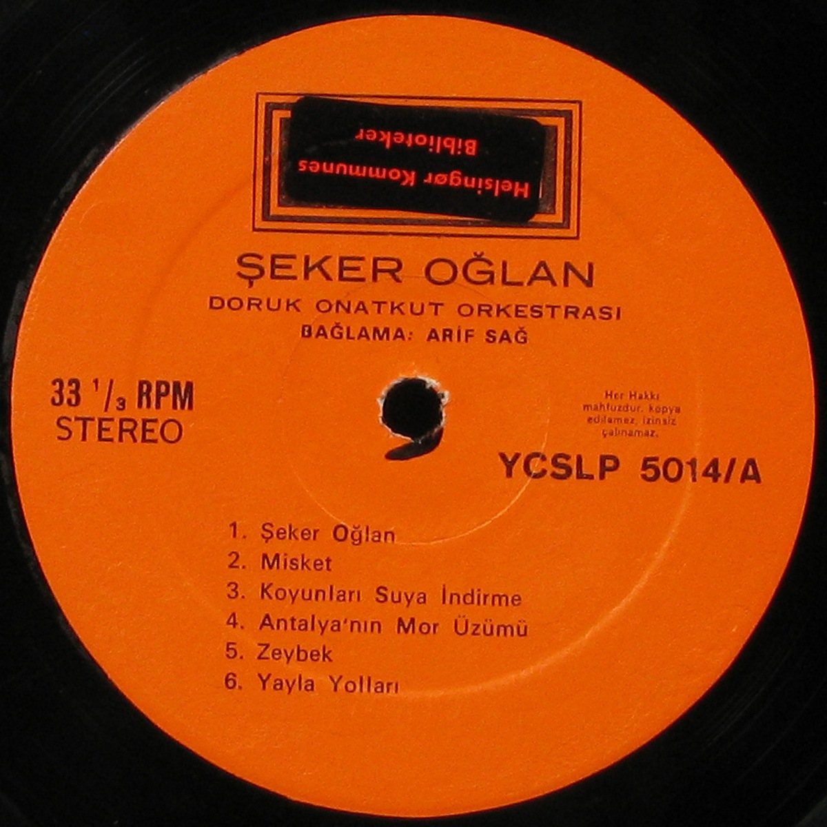 LP Doruk Onatkut Orkestrasi — Seker Oglan фото 4