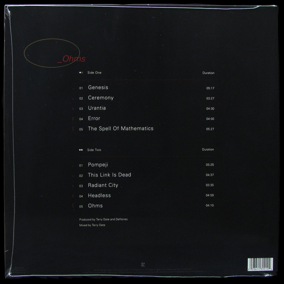 LP Deftones — Ohms фото 2