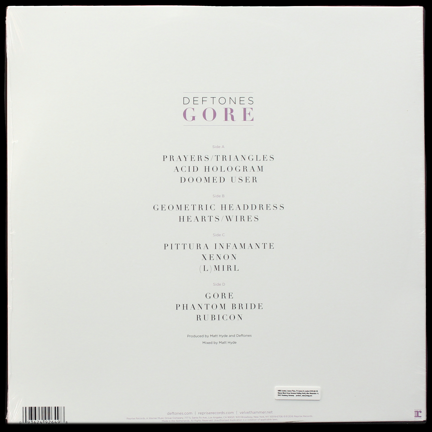 LP Deftones — Gore (2LP, цветной винил) фото 2