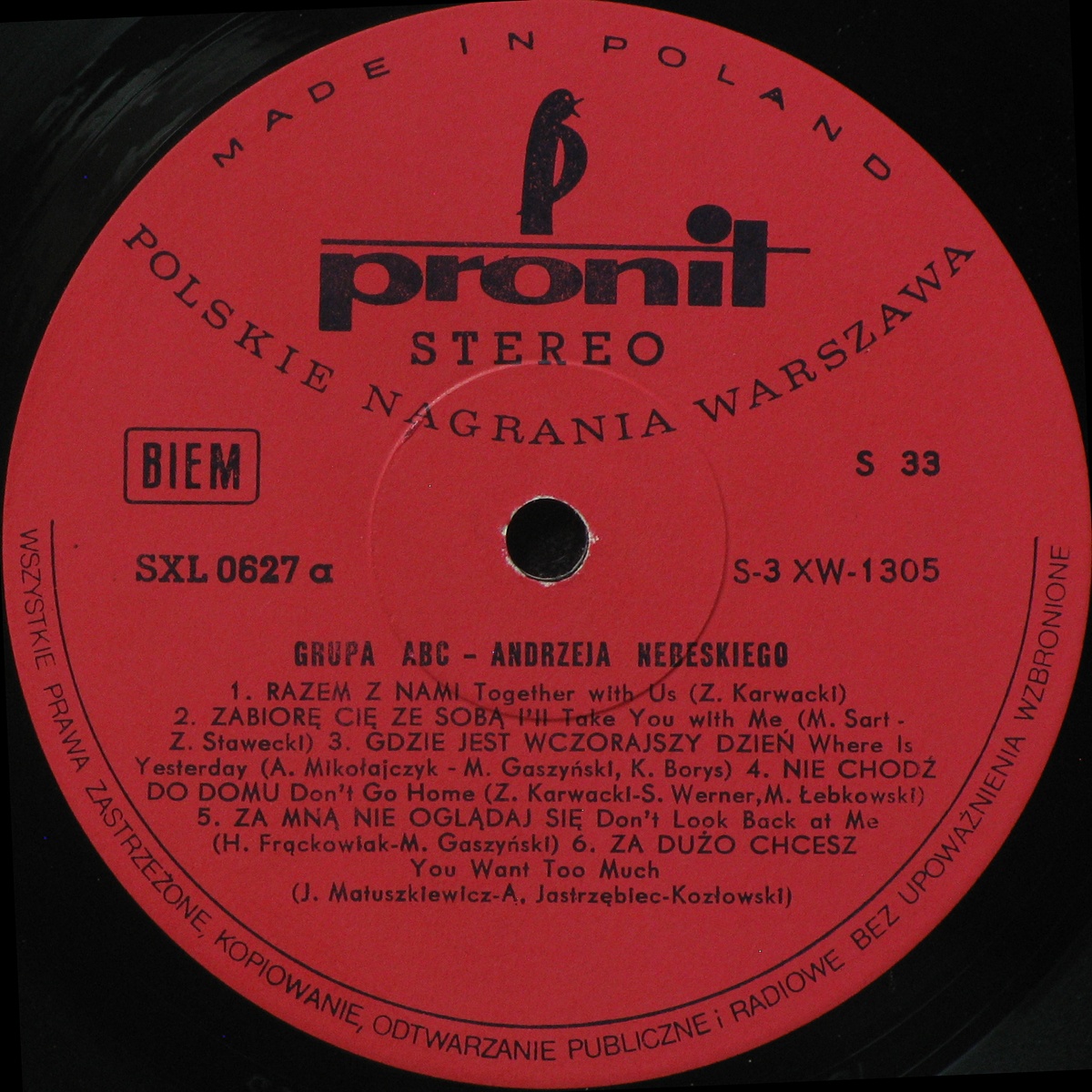 LP Grupa ABC — Grupa ABC Andrzeja Nebeskiego фото 3