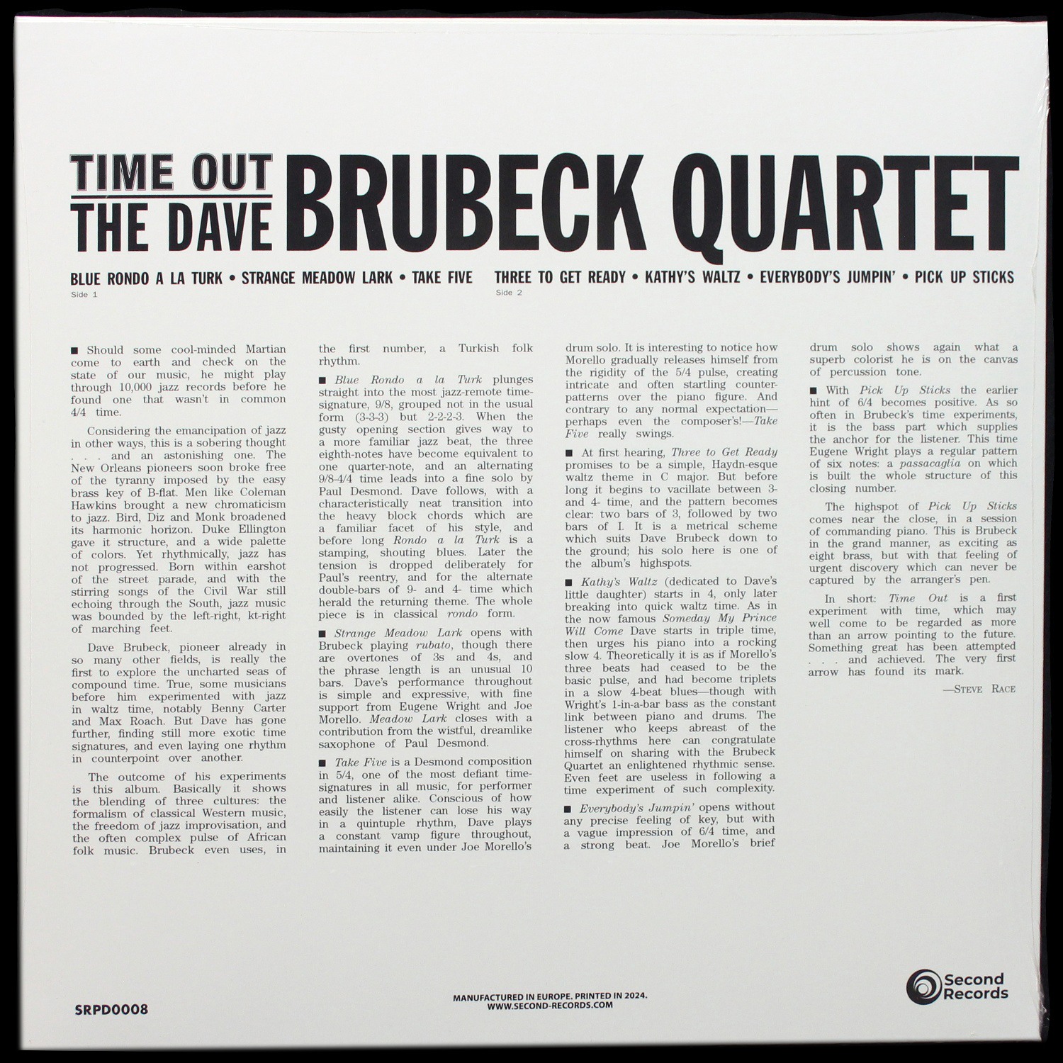 LP Dave Brubeck — Time Out фото 2