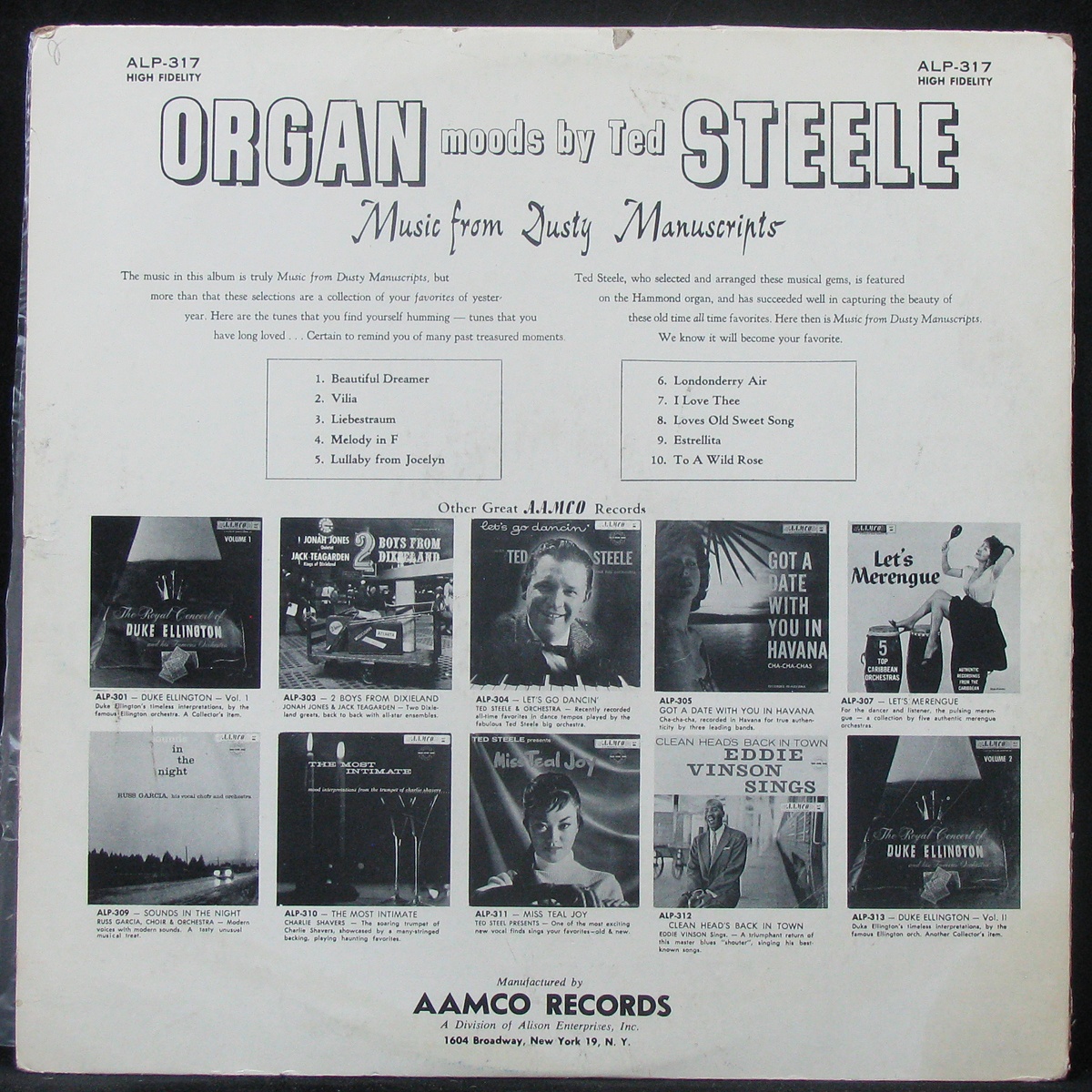LP Ted Steele — Organ Moods By Ted Steele фото 2