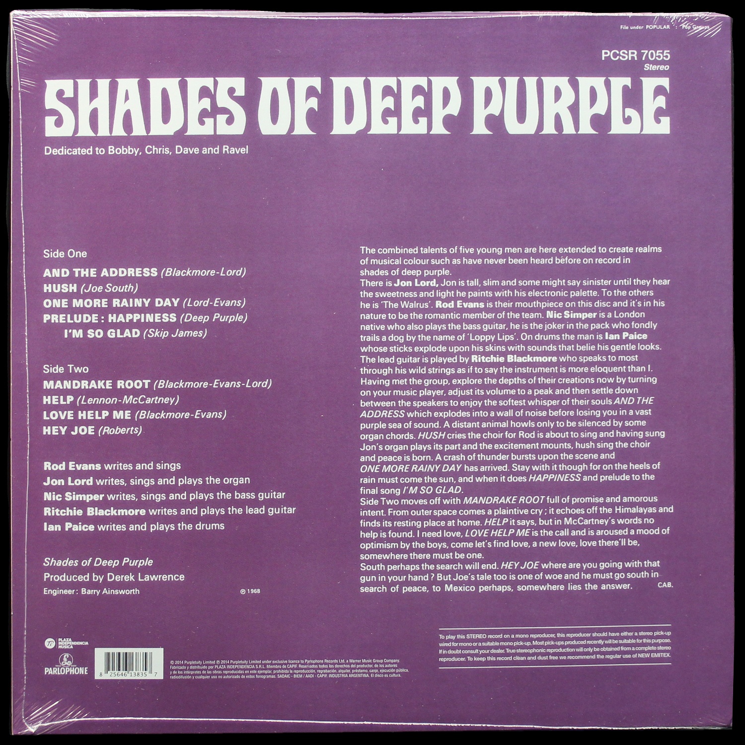 LP Deep Purple — Shades Of Deep Purple фото 2