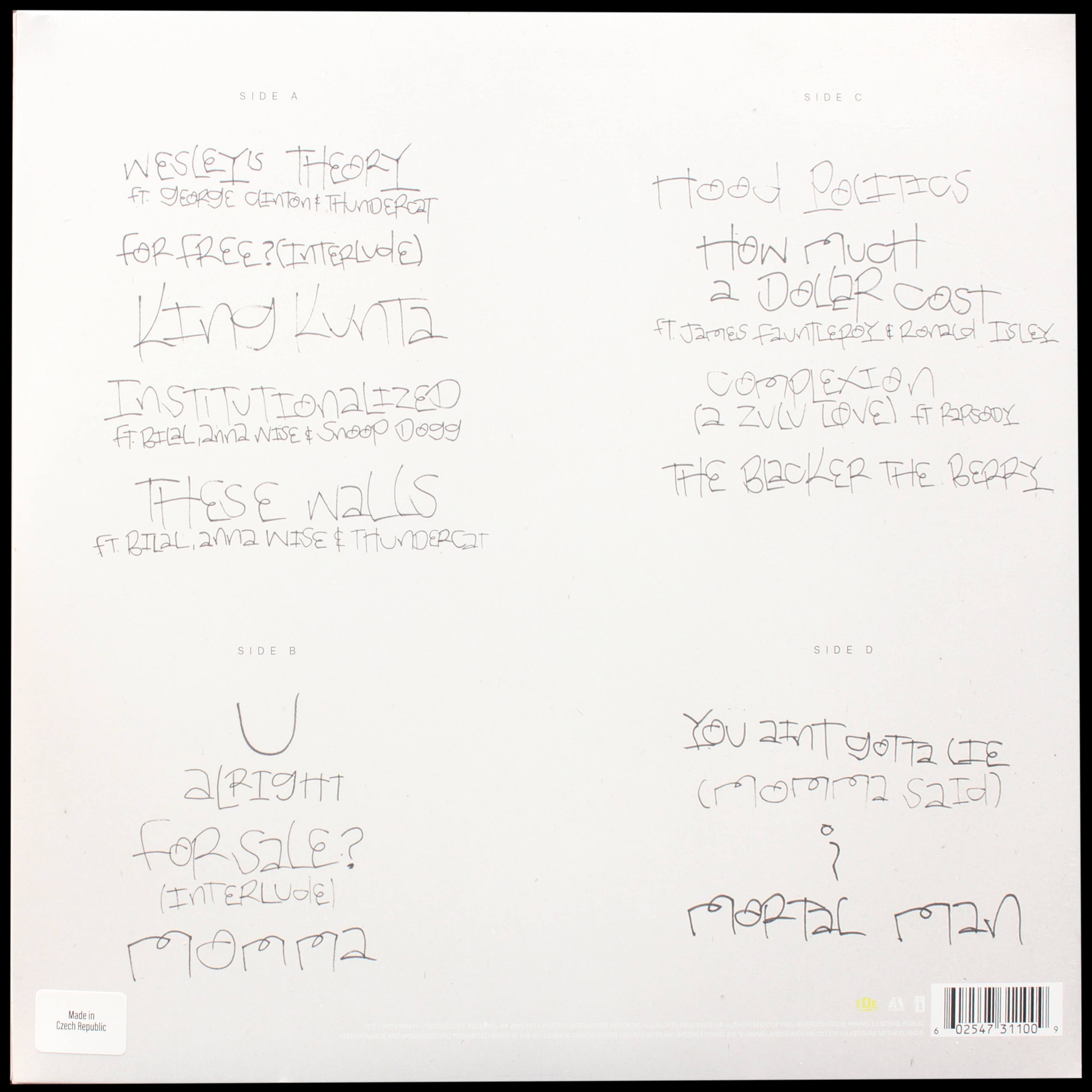 LP Kendrick Lamar — To Pimp A Butterfly (2LP) фото 2