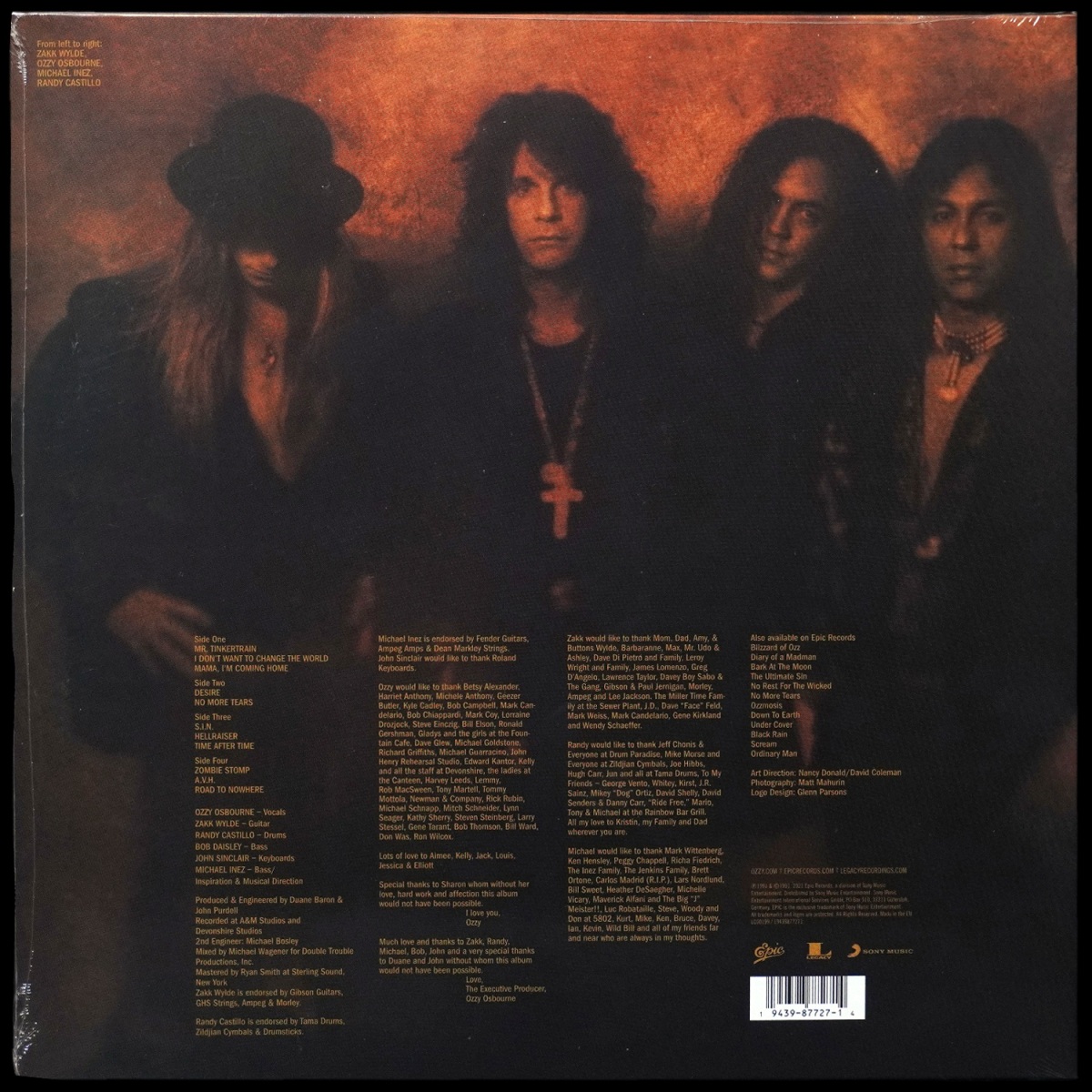LP Ozzy Osbourne — No More Tears (2LP) фото 2