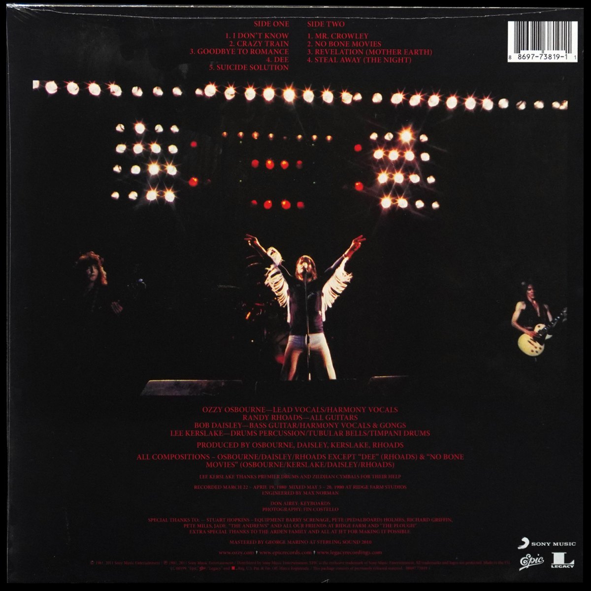 LP Ozzy Osbourne — Blizzard Of Ozz фото 2