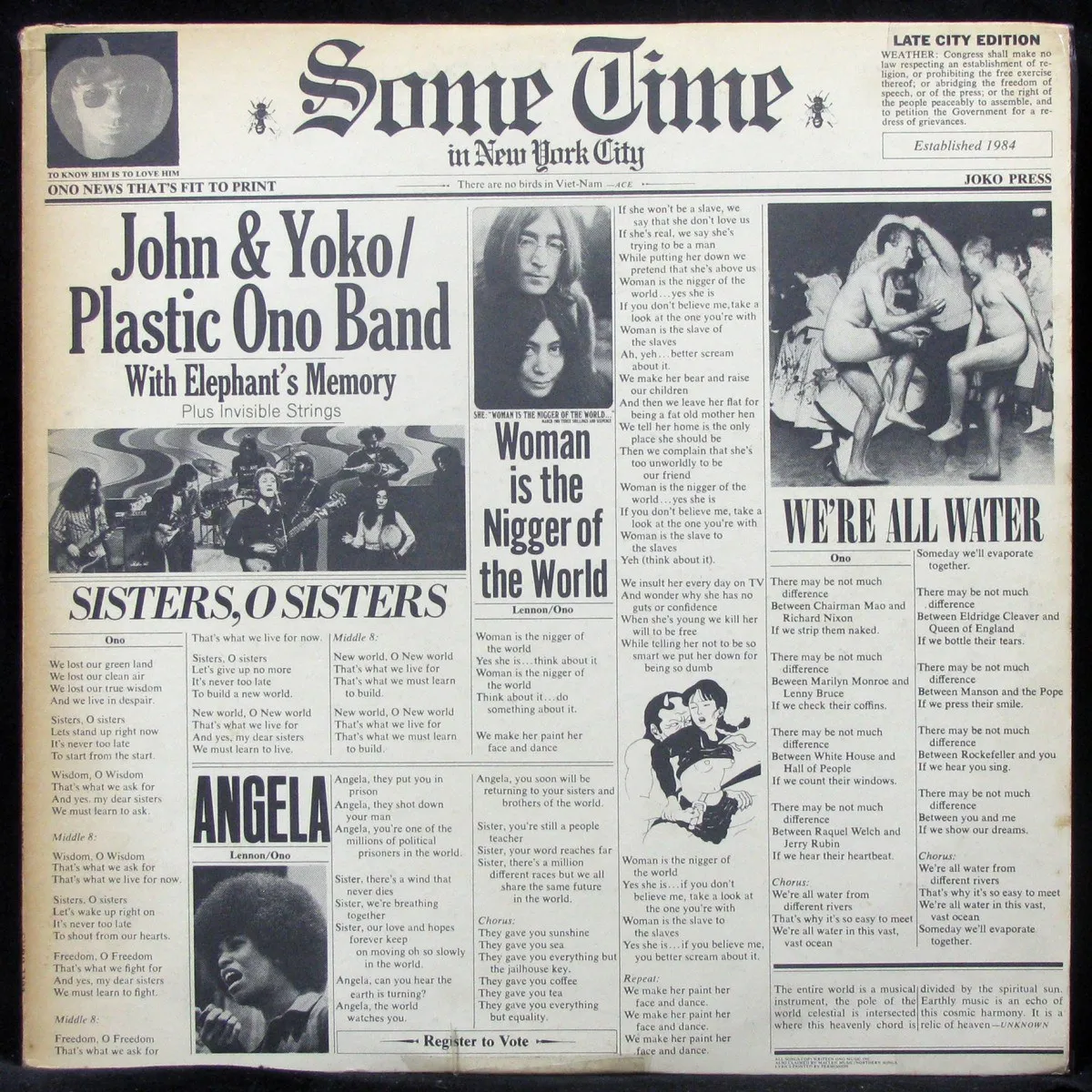 LP John Lennon & Yoko Ono / Plastic Ono Band — Some Time In New York City (2LP) фото