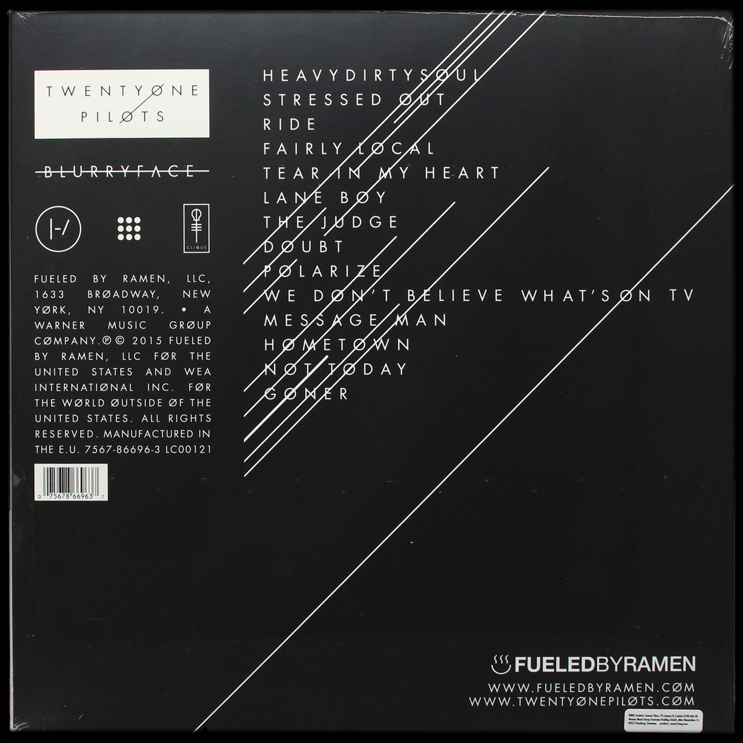 LP Twenty One Pilots — Blurryface (2LP) фото 2