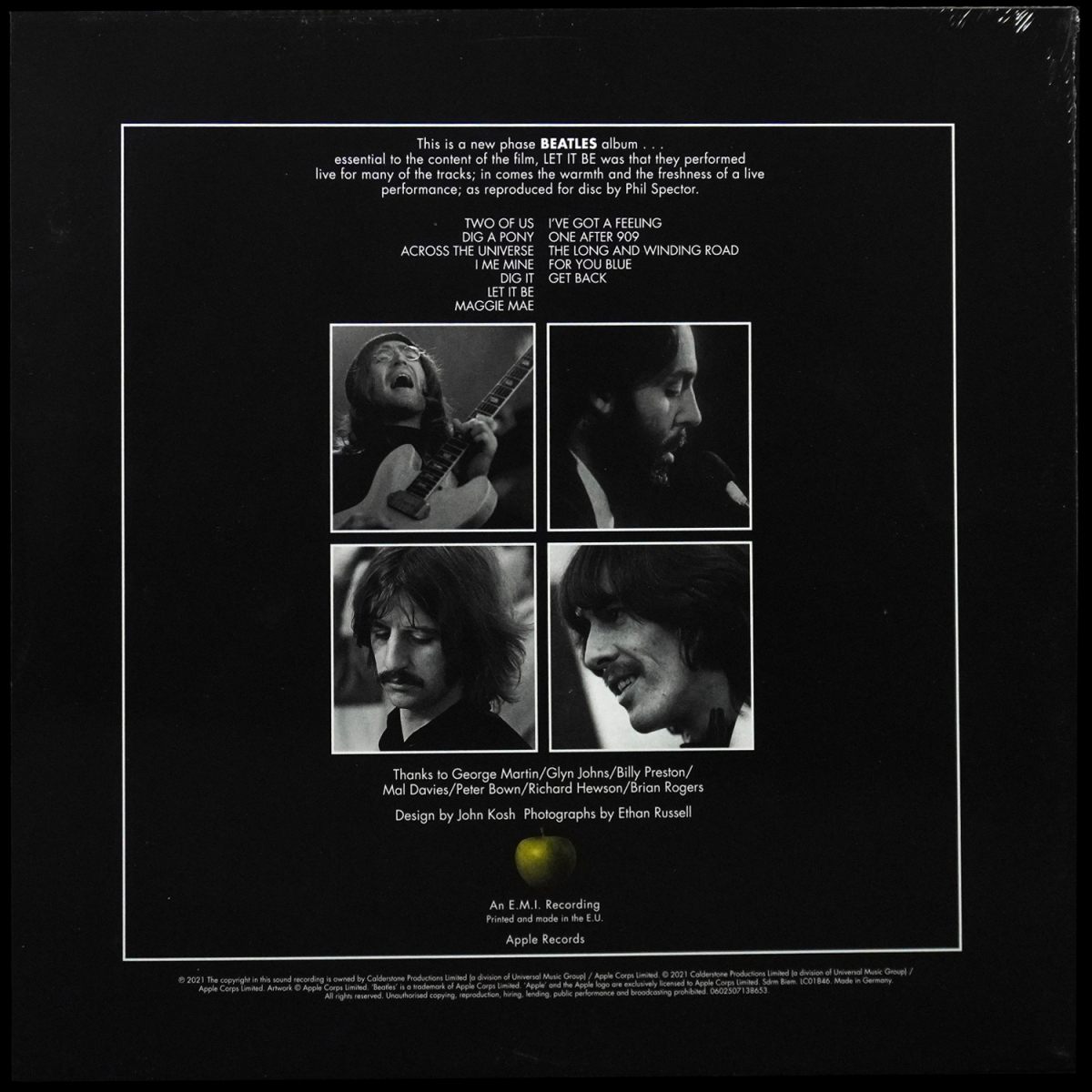 LP Beatles — Let It Be фото 2