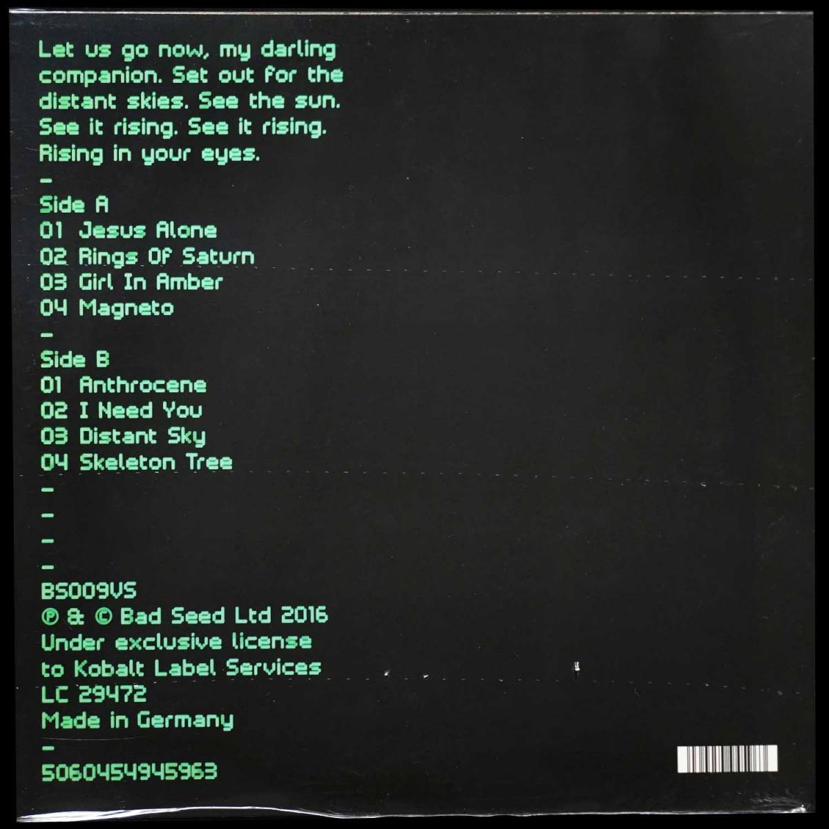 LP Nick Cave & The Bad Seeds — Skeleton Tree фото 2