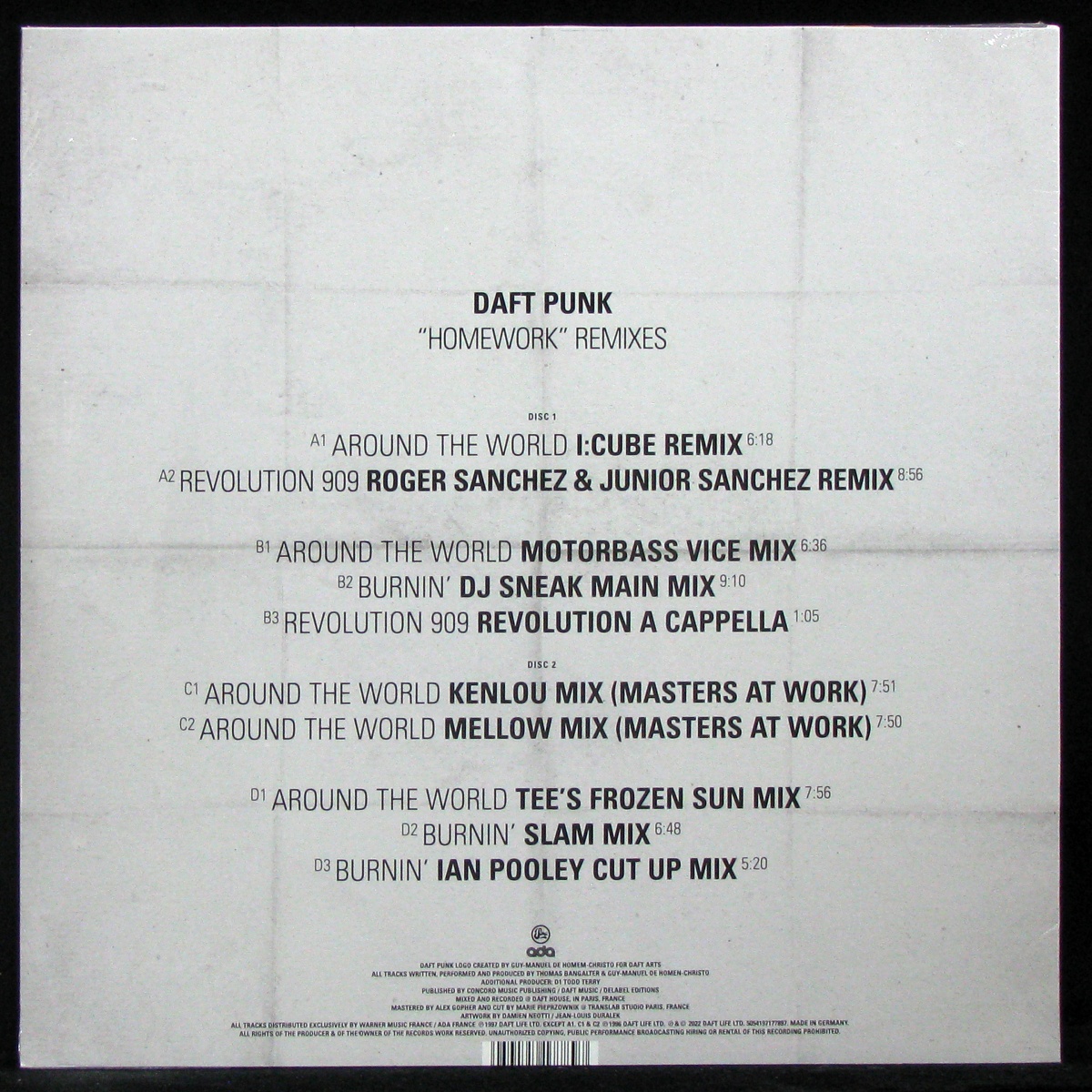 LP Daft Punk — Homework Remixes (2LP) фото 2