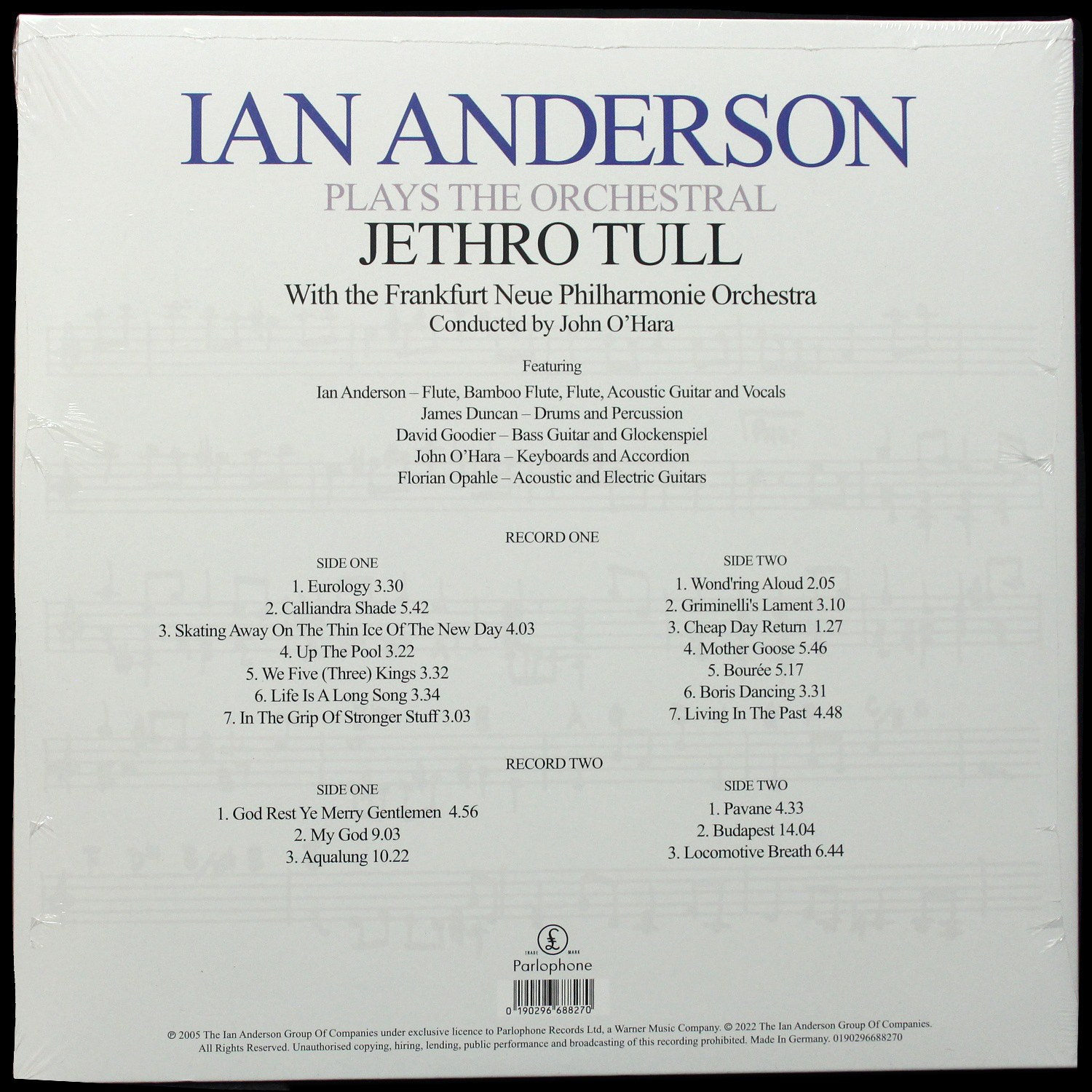 LP Ian Anderson — Plays The Orchestral Jethro Tull (2LP) фото 2