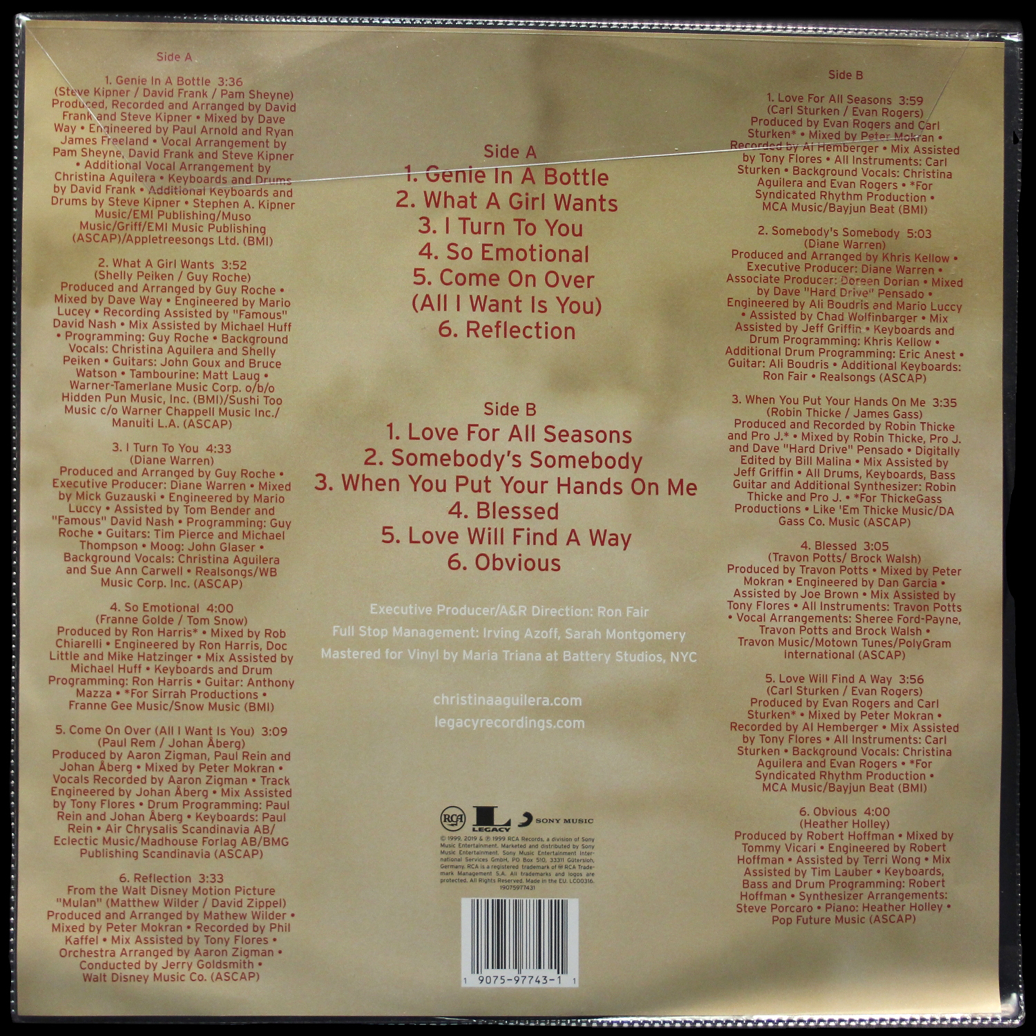 LP Christina Aguilera — Christina Aguilera (picture disc (пикчер диск)) фото 2