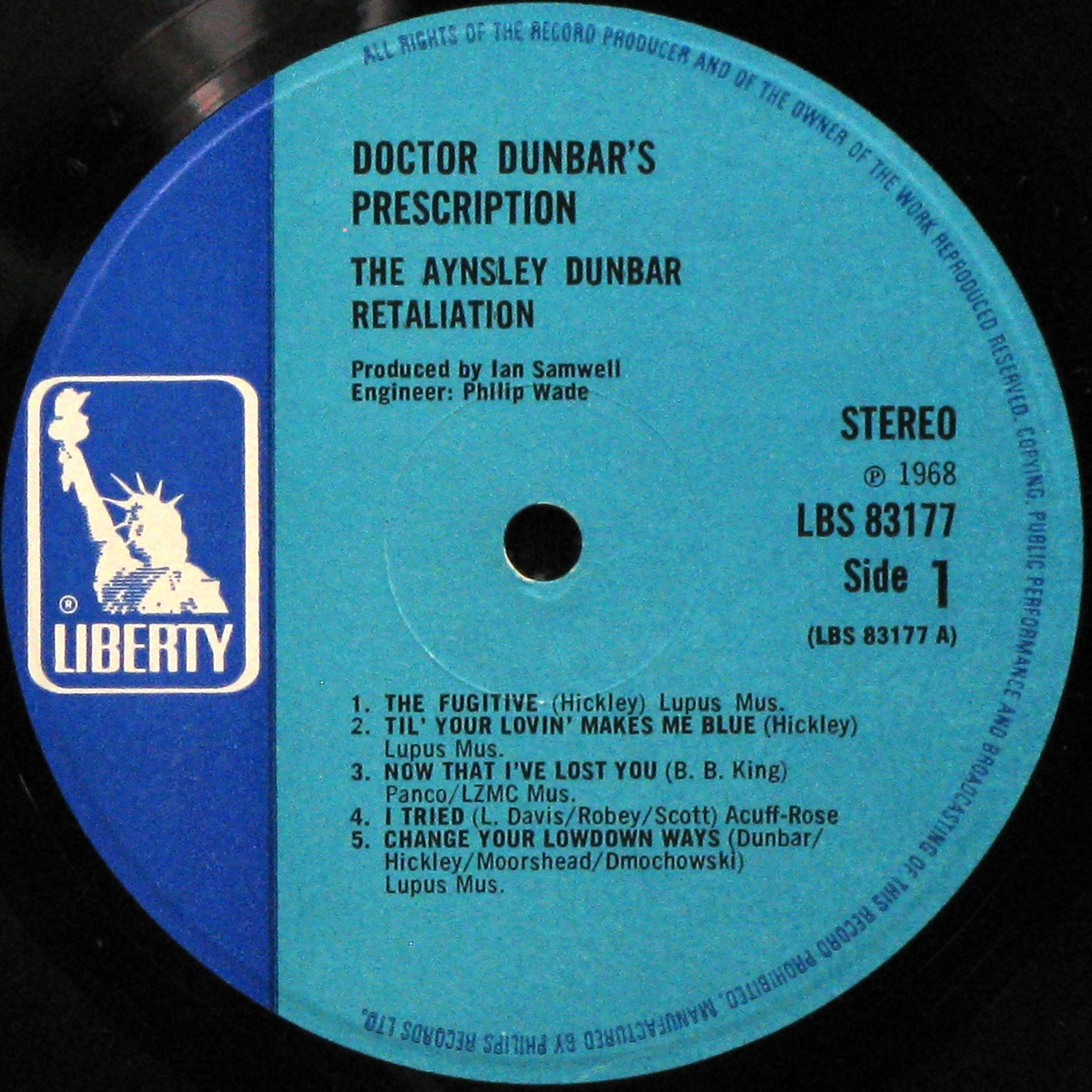 LP Aynsley Dunbar Retaliation — Doctor Dunbar's Prescription фото 3