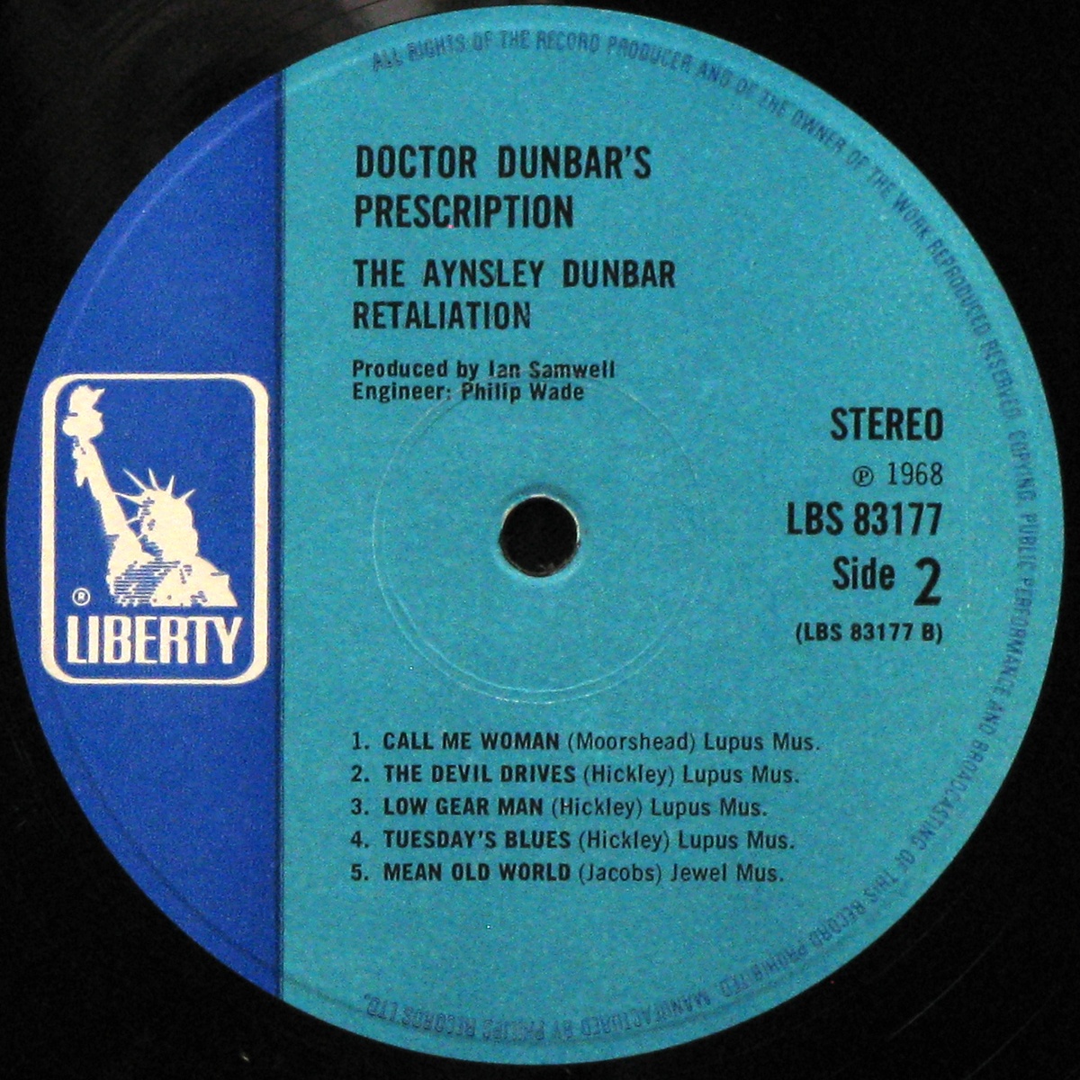 LP Aynsley Dunbar Retaliation — Doctor Dunbar's Prescription фото 4