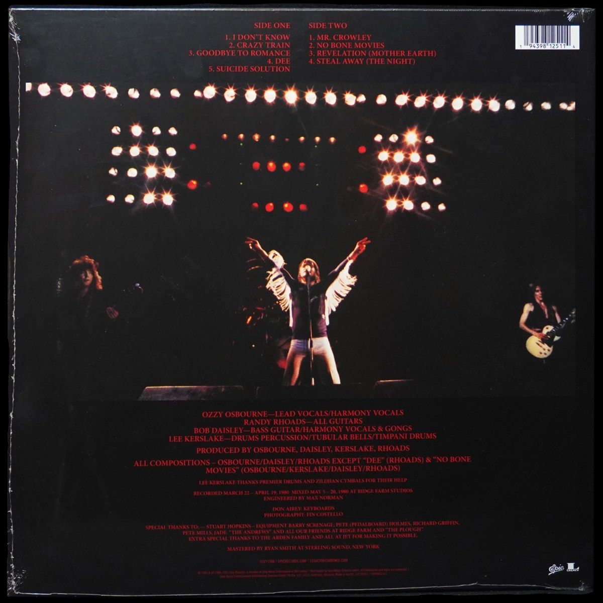 LP Ozzy Osbourne — Blizzard Of Ozz (цветной винил) фото 2