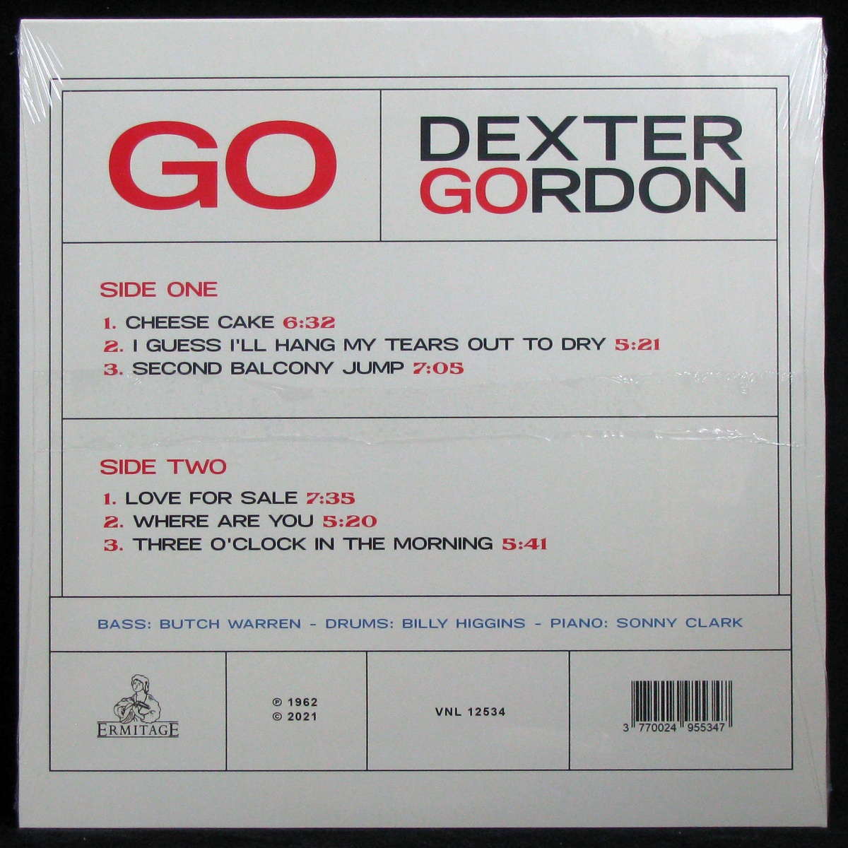 LP Dexter Gordon — Go! (прозрачный винил) фото 2