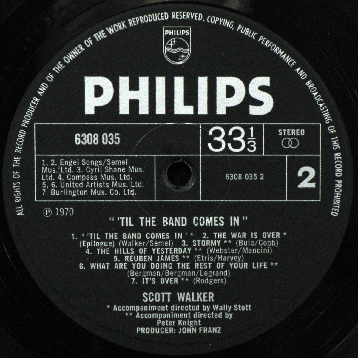 LP Scott Walker — Til The Band Comes In фото 4