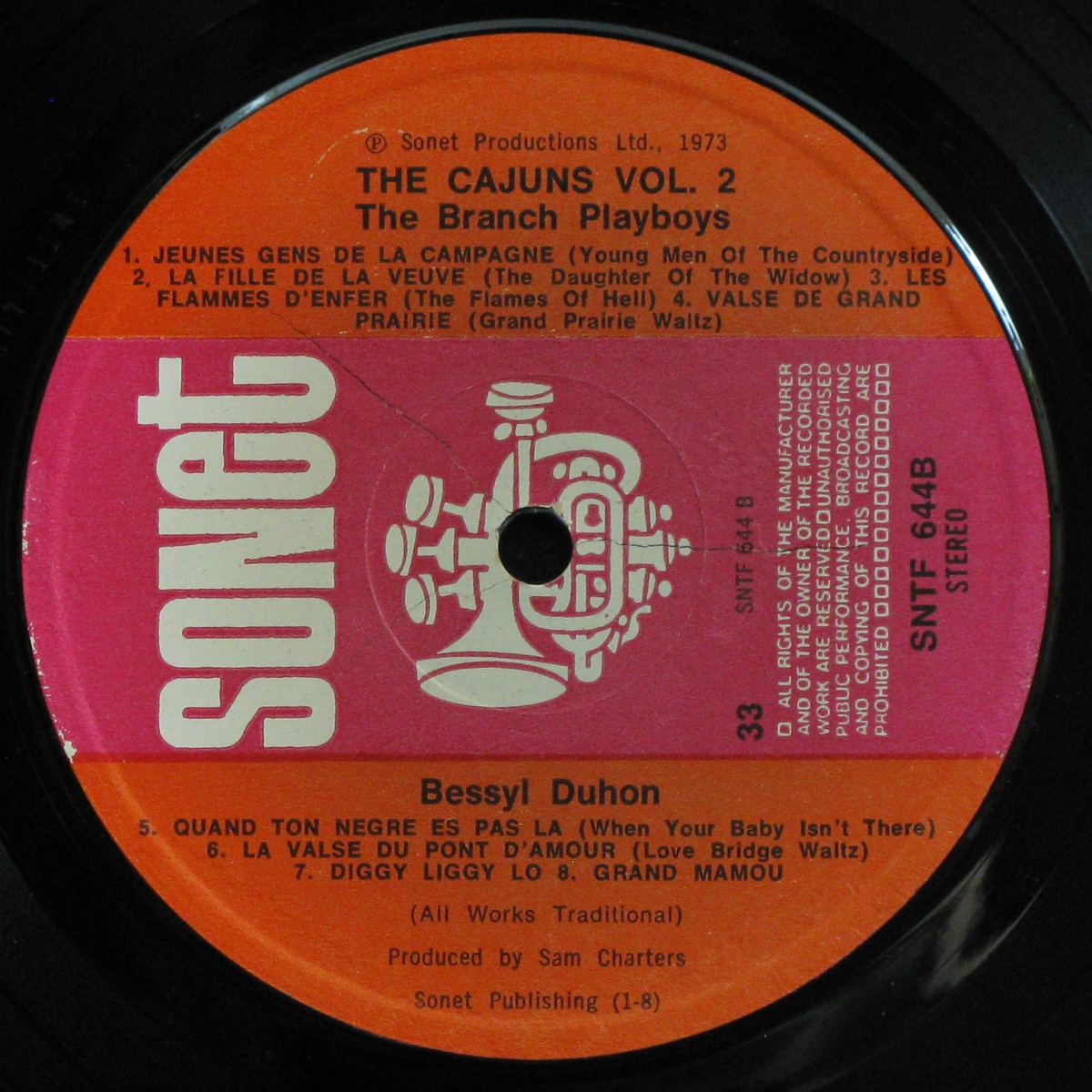 LP Grand Mamou Orchestra / Branch Playboys / Bessyl Duhon — Cajuns - Vol. 2 фото 2
