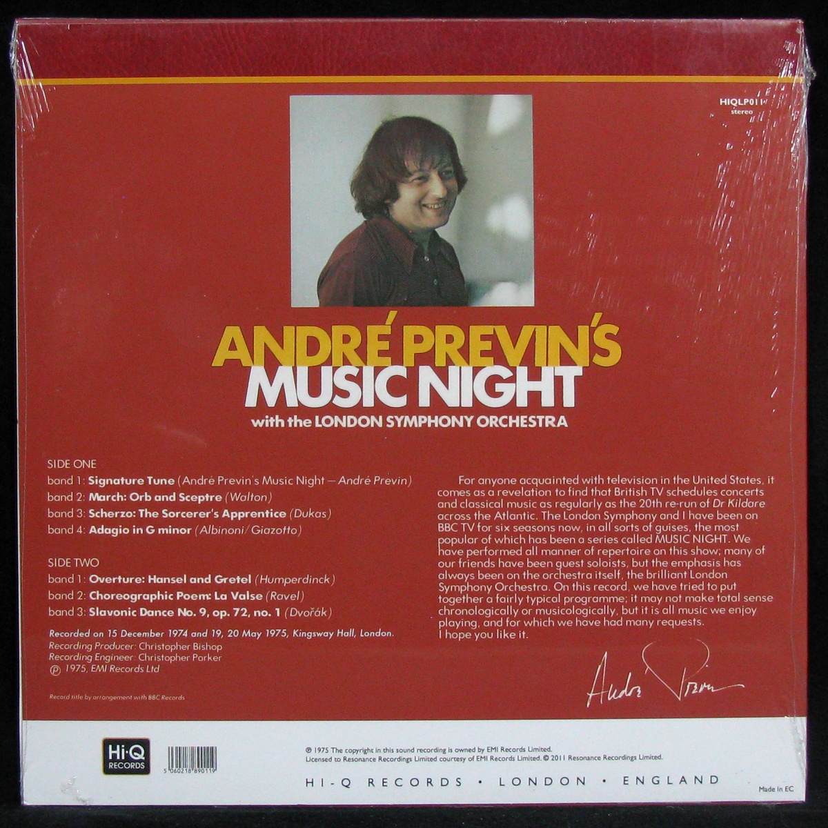 LP Andre Previn — Andre Previn's Music Night фото 2