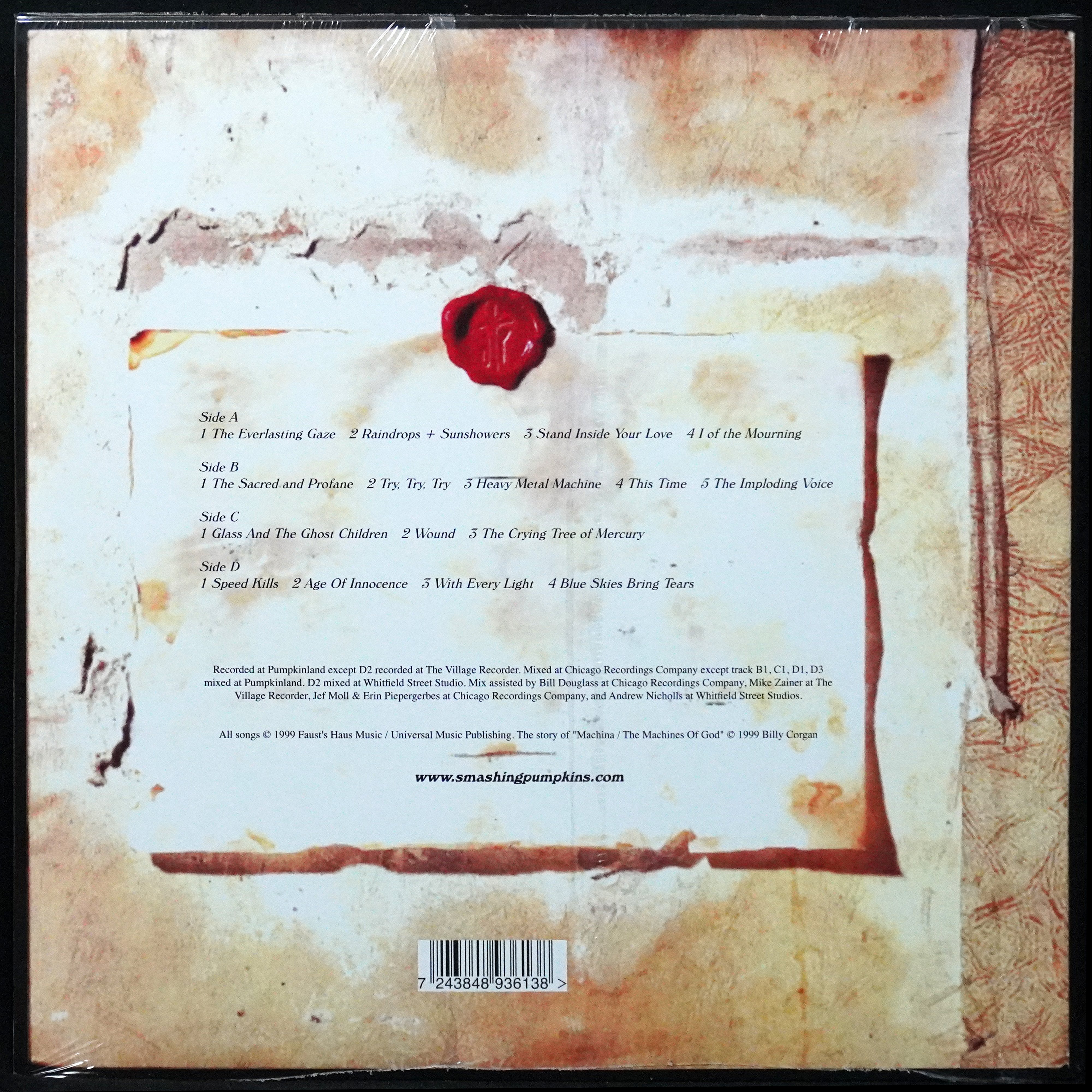 LP Smashing Pumpkins — Machina / The Machines Of God (2LP, цветной винил) фото 2