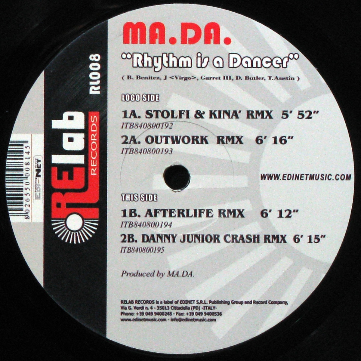 LP Ma.Da. — Rhythm Is A Dancer фото 2