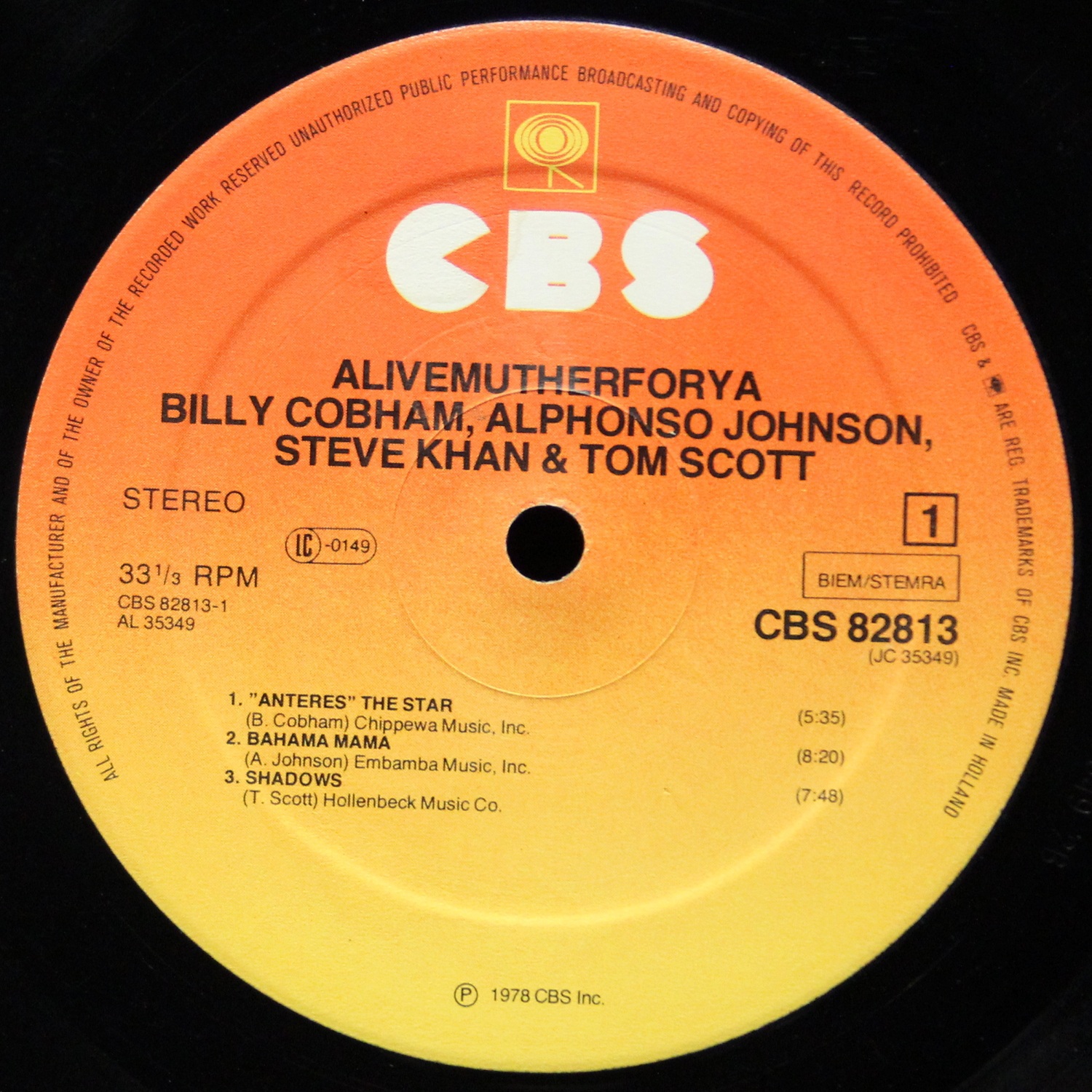 LP Billy Cobham — Alivemutherforya фото 2