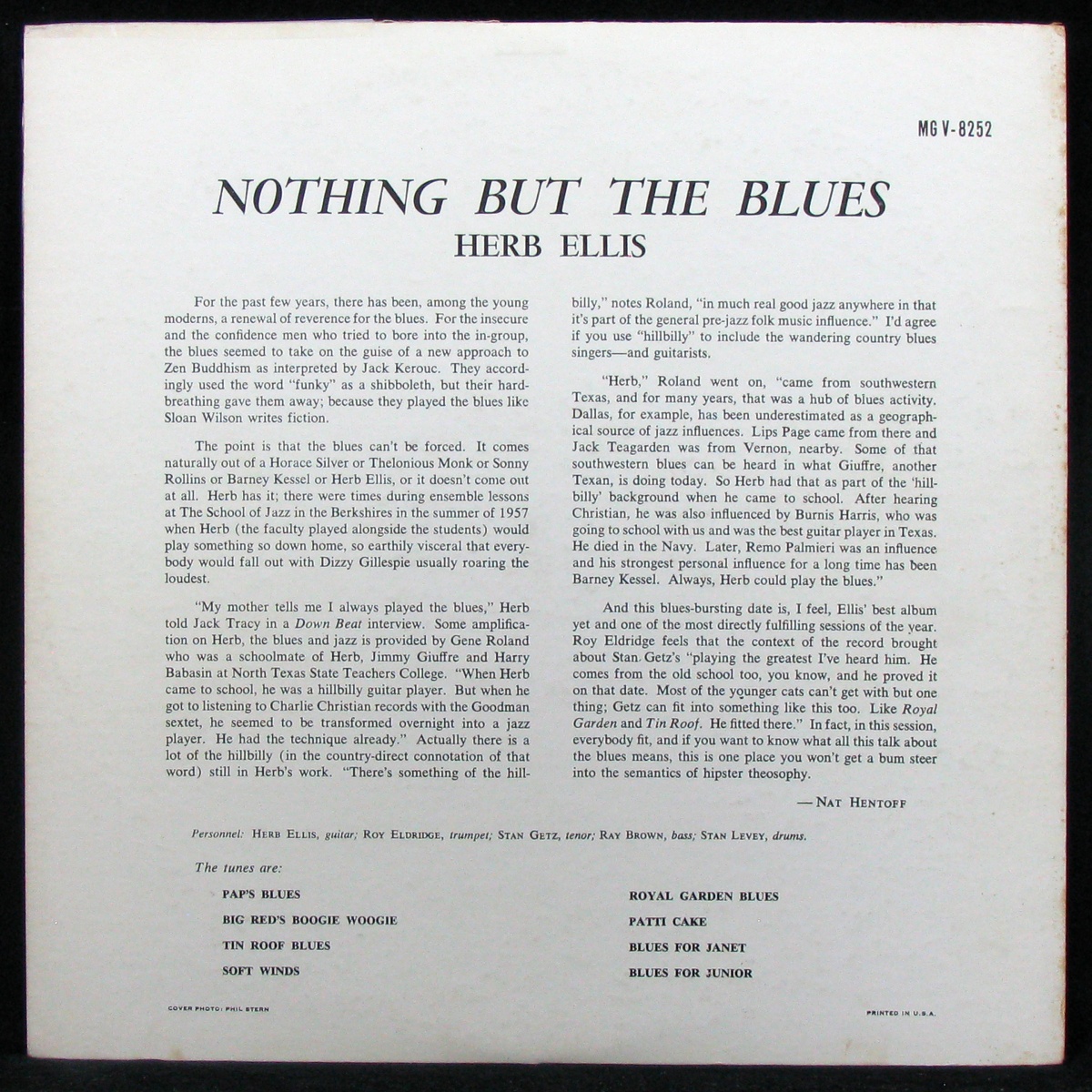 LP Herb Ellis — Nothing But The Blues (моно) фото 2