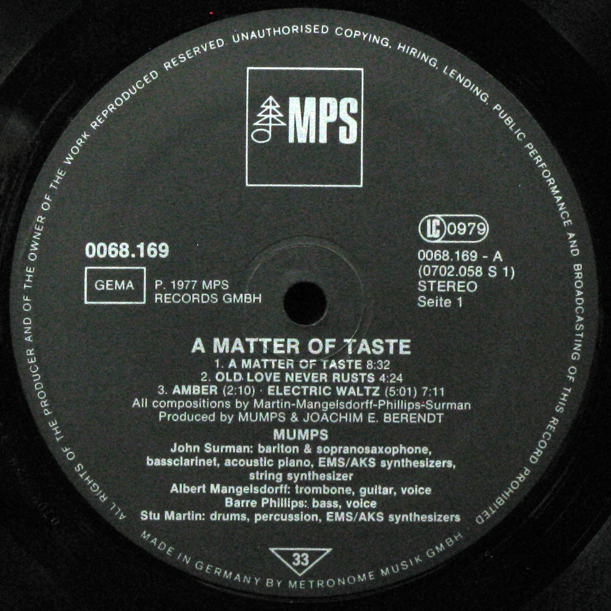 LP Mumps — A Matter Of Taste фото 2