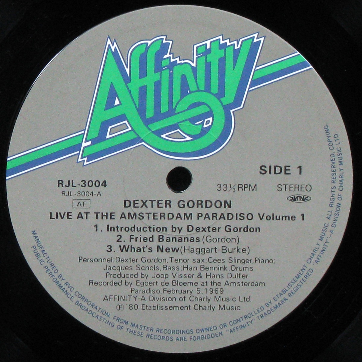 LP Dexter Gordon — Live At The Amsterdam Paradiso - Volume One фото 2