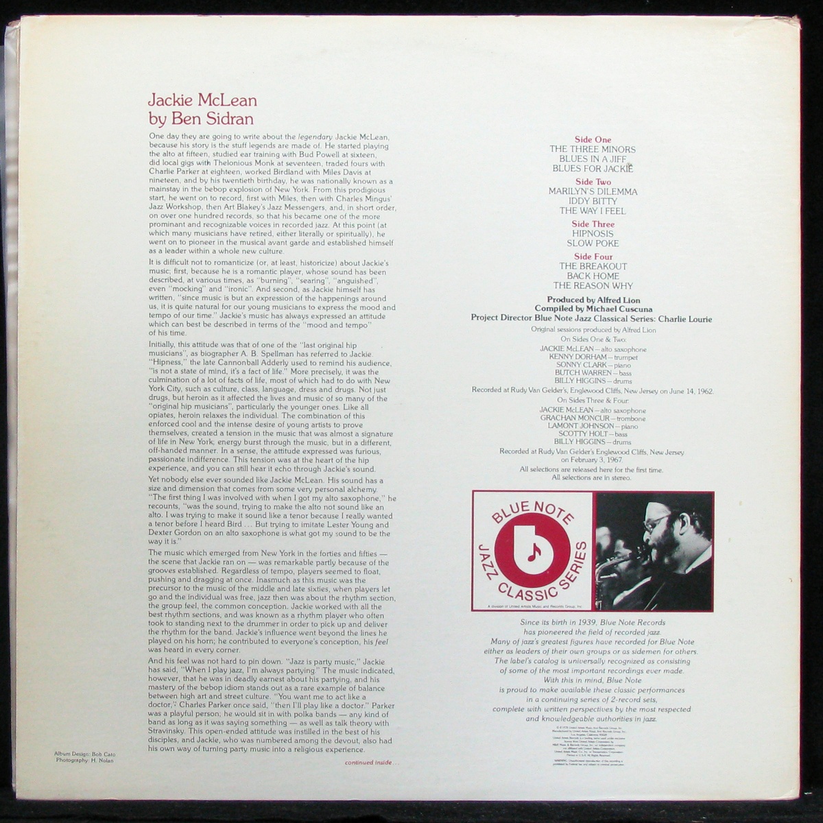 LP Jackie McLean — Hipnosis (2LP) фото 2