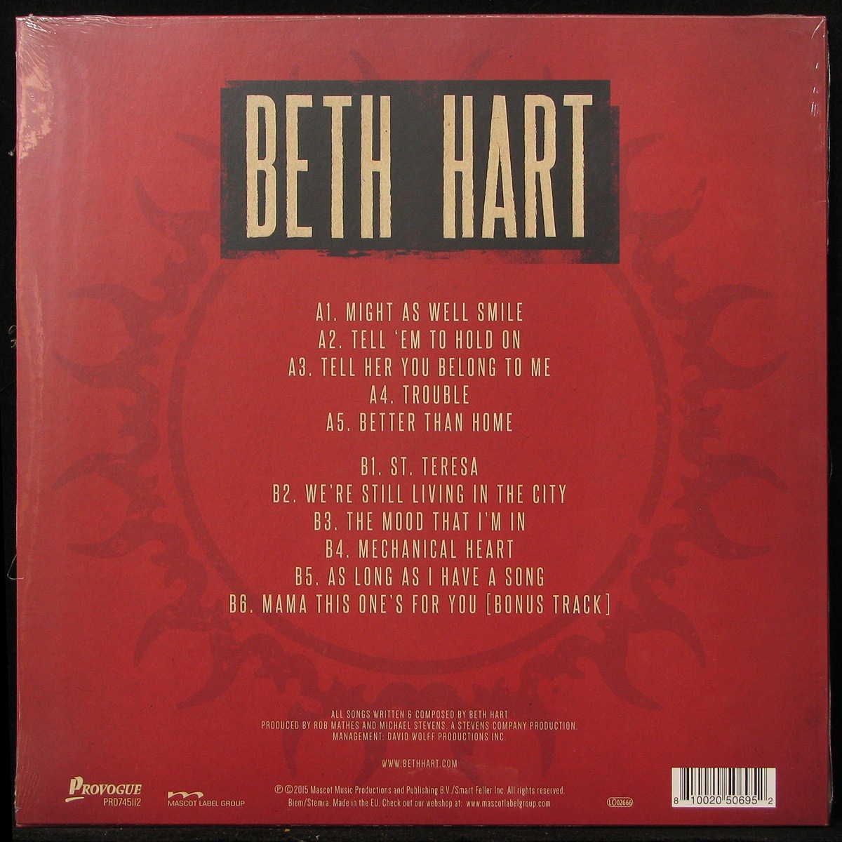LP Beth Hart — Better Than Home (цветной винил) фото 2