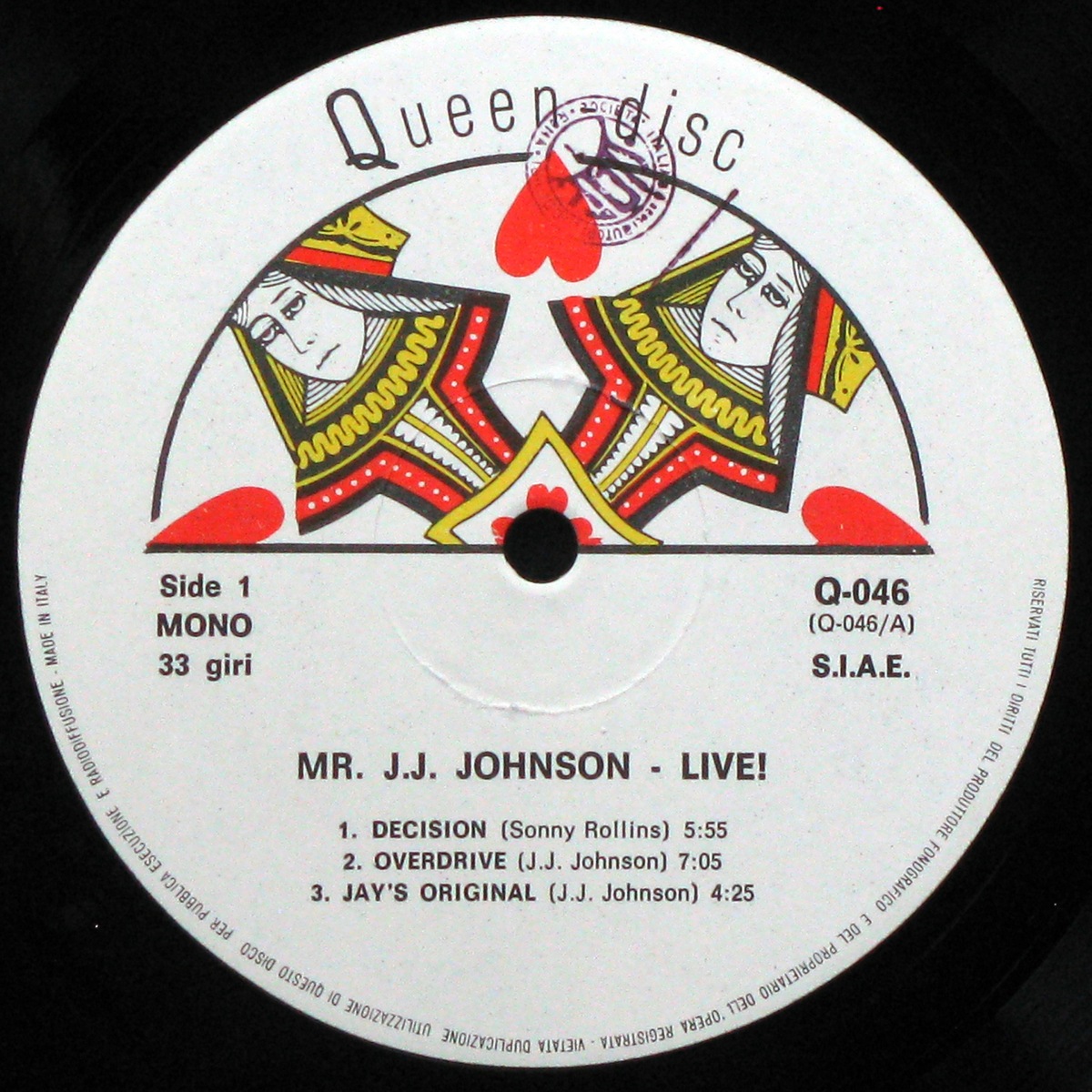 LP J.J. Johnson — Live! (моно) фото 3